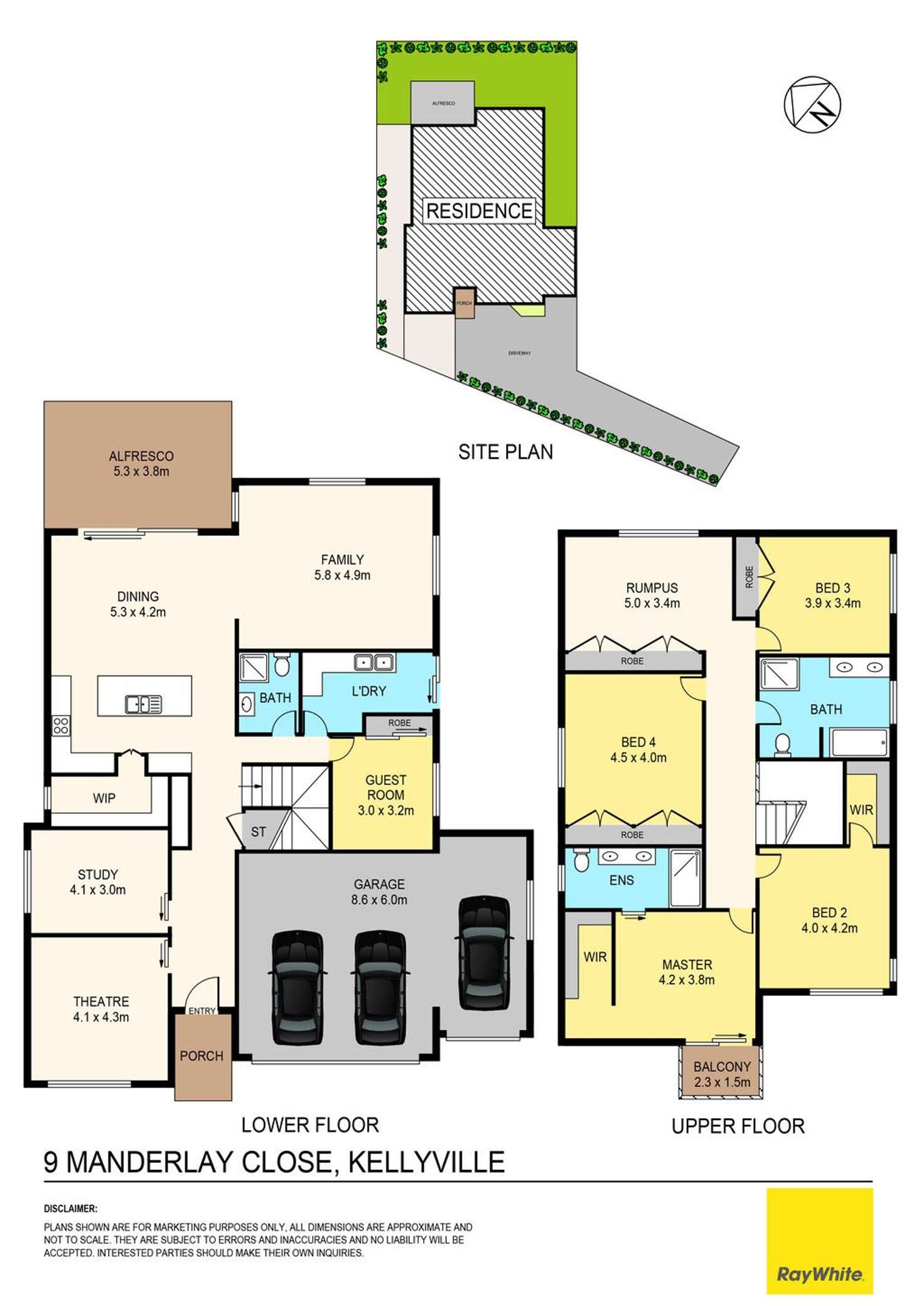 Floorplan of Homely house listing, 9 Manderlay Close, Kellyville NSW 2155