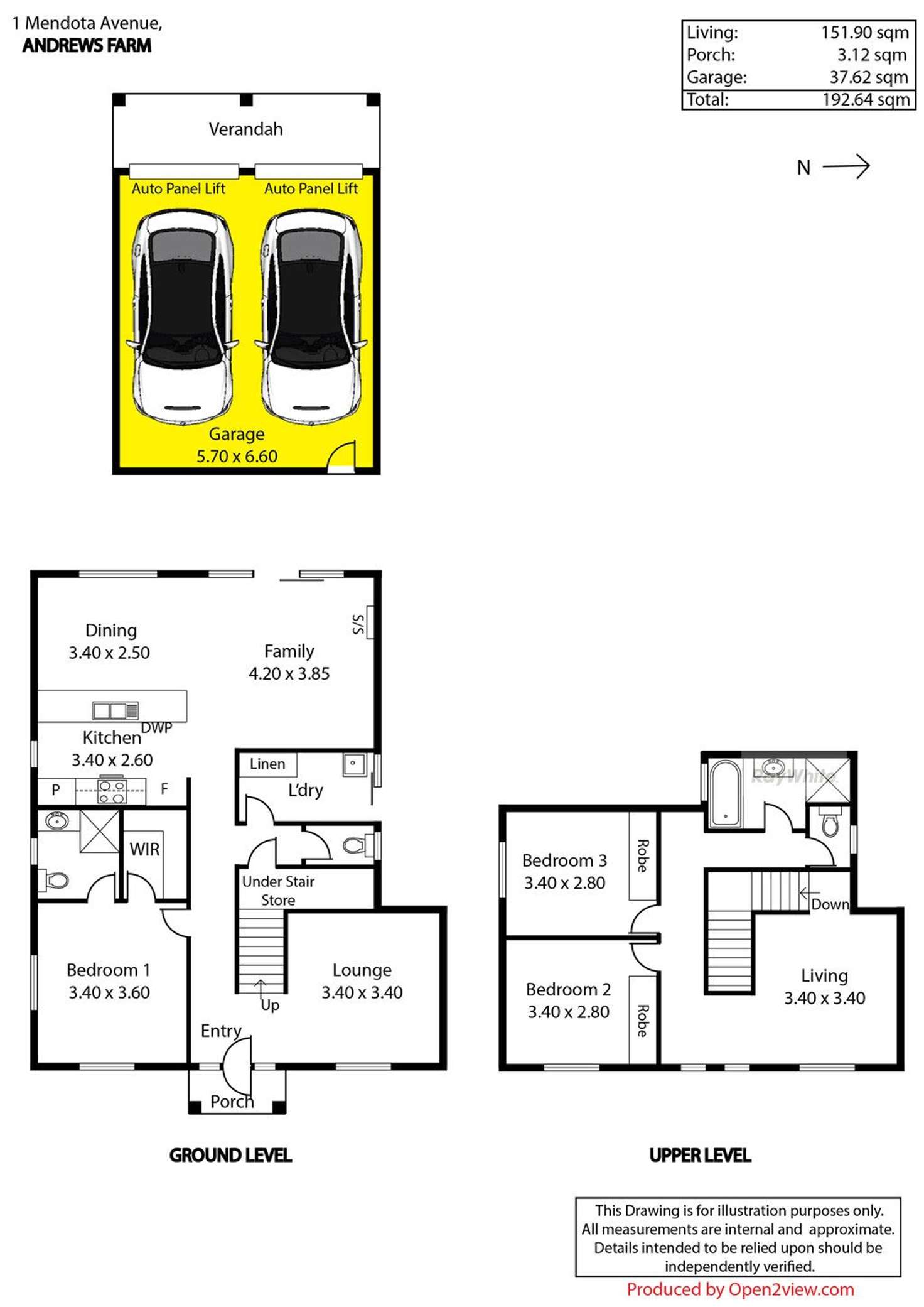 Floorplan of Homely house listing, 1 Mendota Avenue, Andrews Farm SA 5114