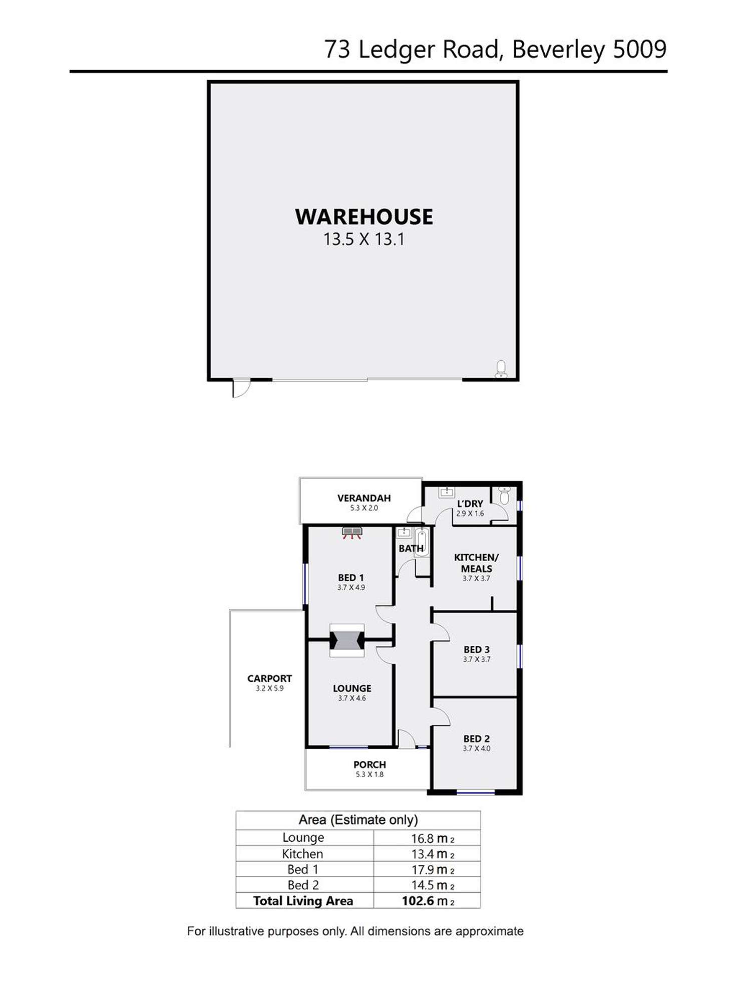 Floorplan of Homely house listing, 73 Ledger Road, Beverley SA 5009