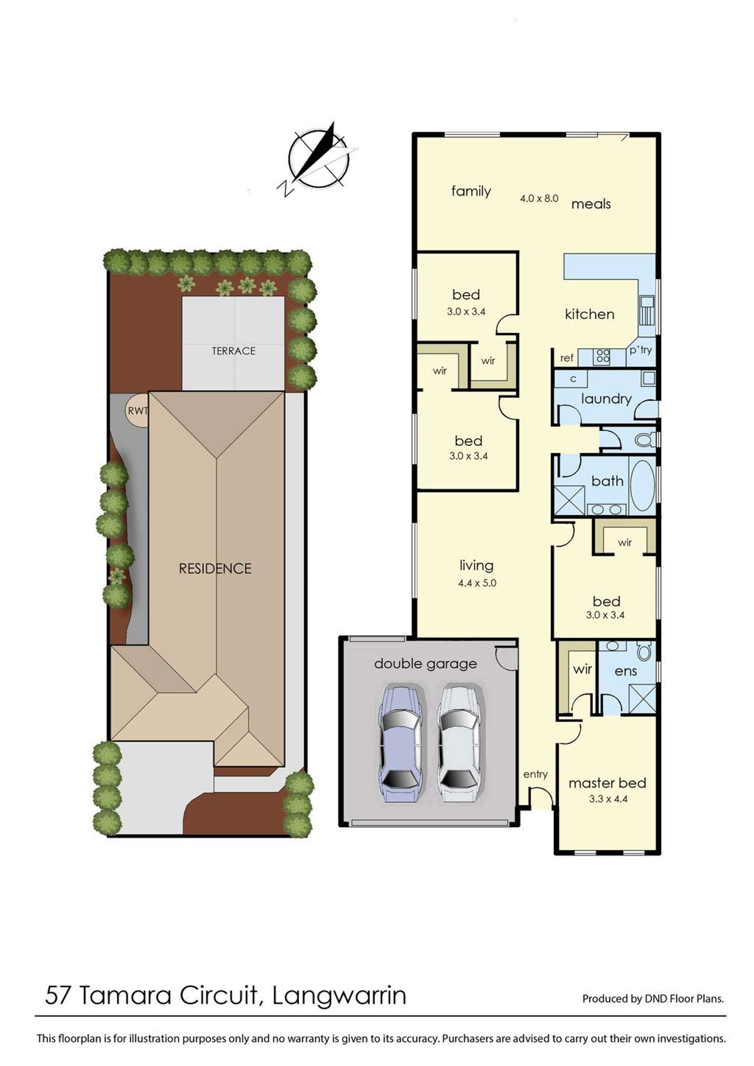 Floorplan of Homely house listing, 57 Tamara Circuit, Langwarrin VIC 3910