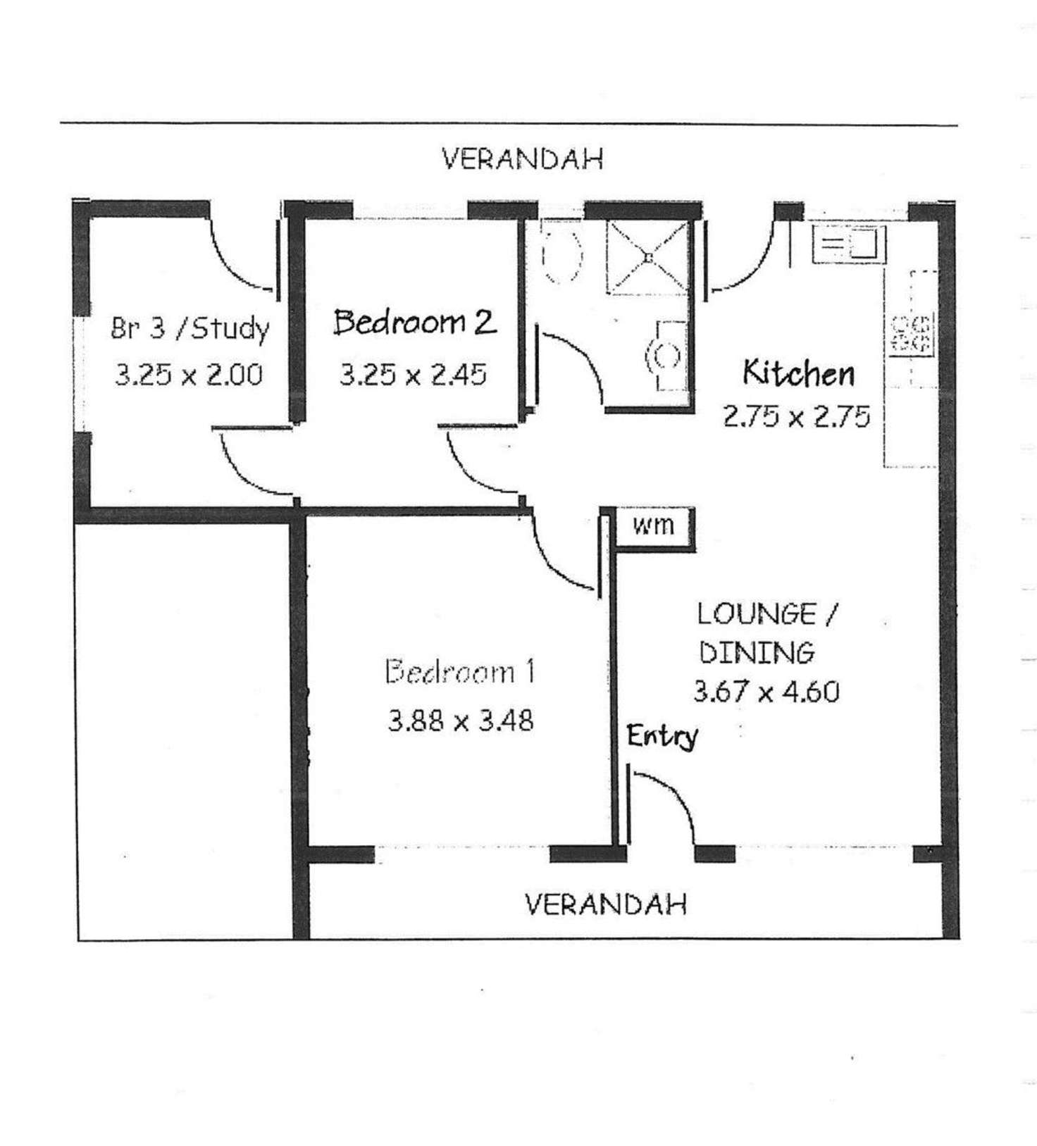 Floorplan of Homely unit listing, 3/11 Alexander Street, Largs Bay SA 5016