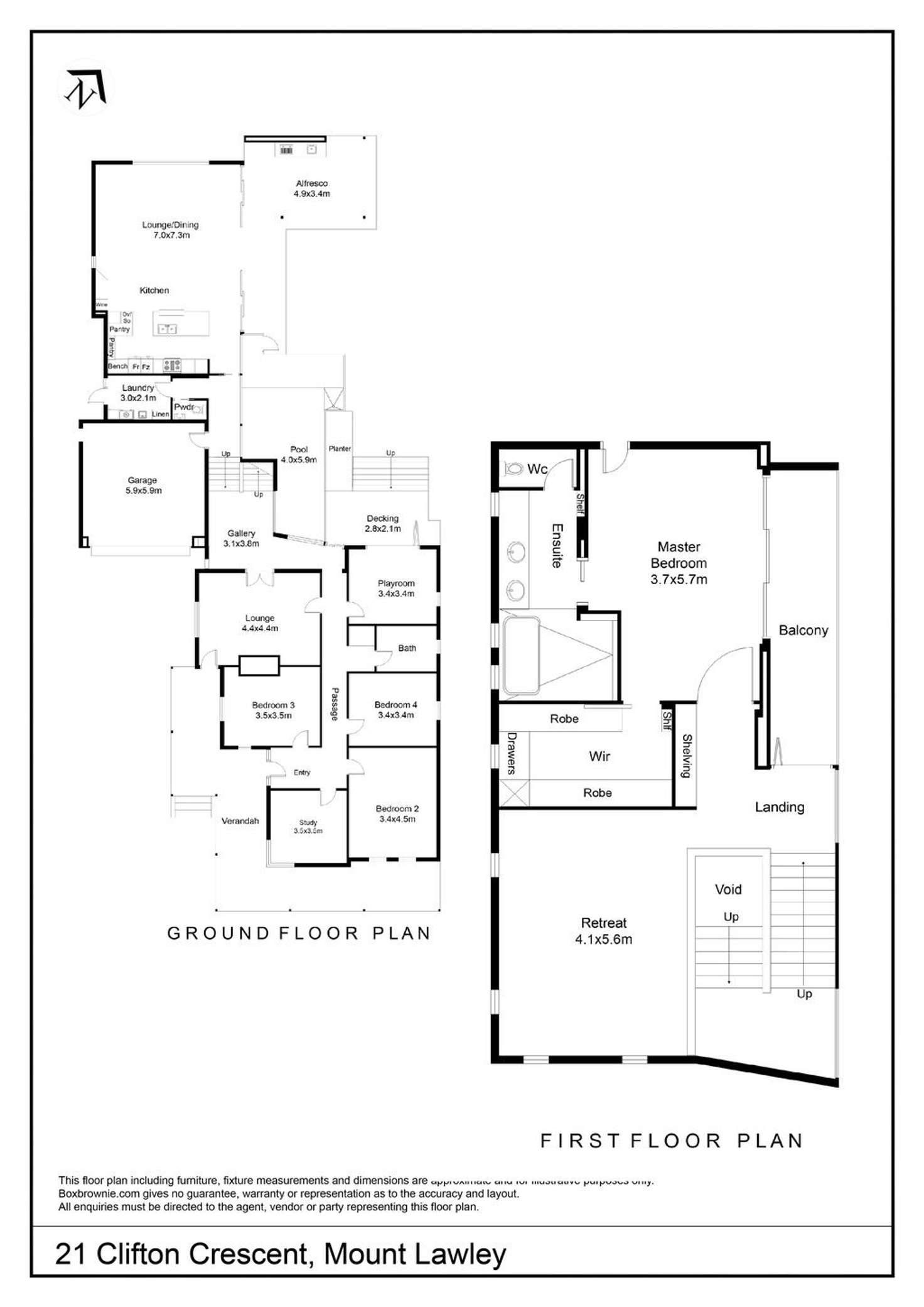 Floorplan of Homely house listing, 21 Clifton Crescent, Mount Lawley WA 6050