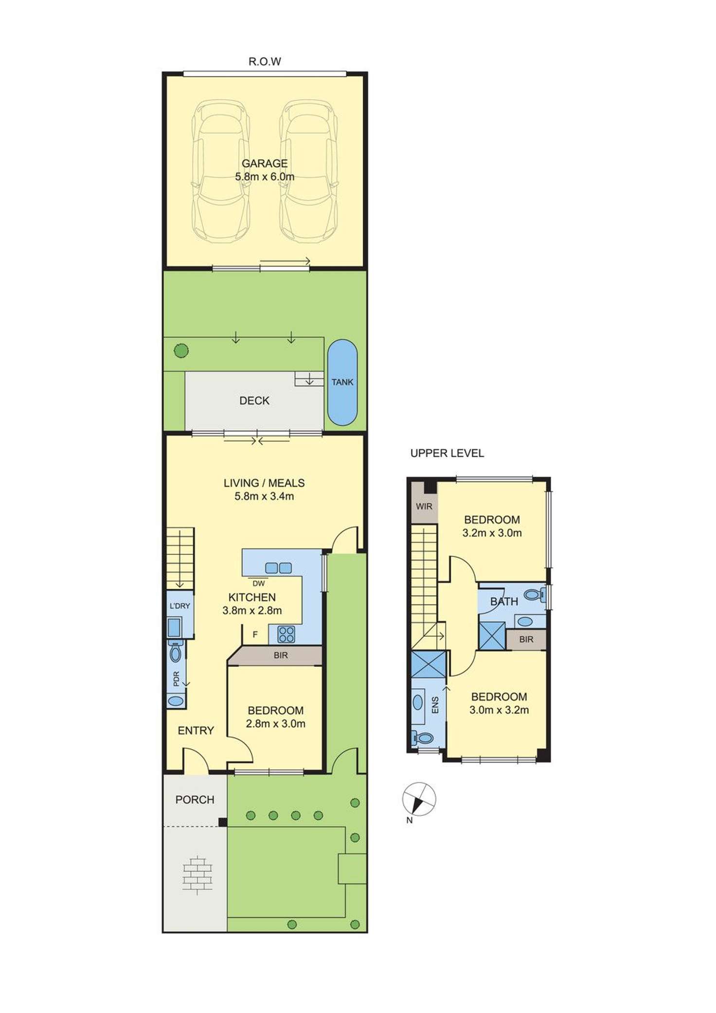 Floorplan of Homely townhouse listing, 2/6 Hardwick Street, Coburg VIC 3058