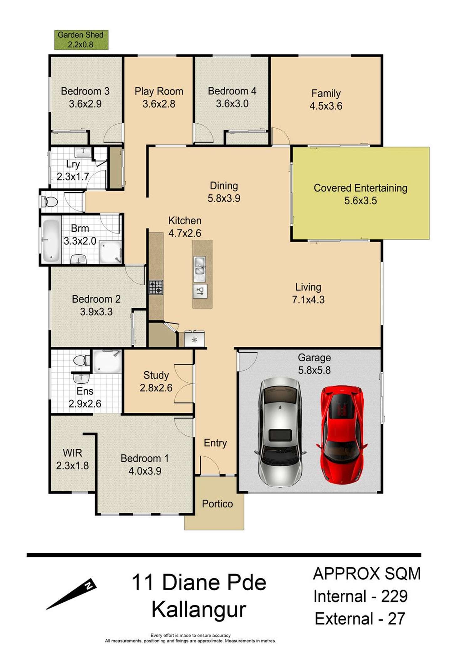 Floorplan of Homely house listing, 11 Diane Parade, Kallangur QLD 4503