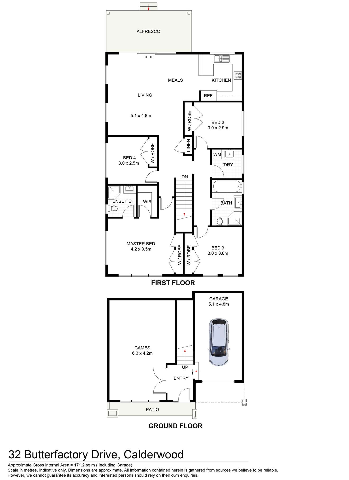 Floorplan of Homely house listing, 32 Butterfactory Drive, Calderwood NSW 2527