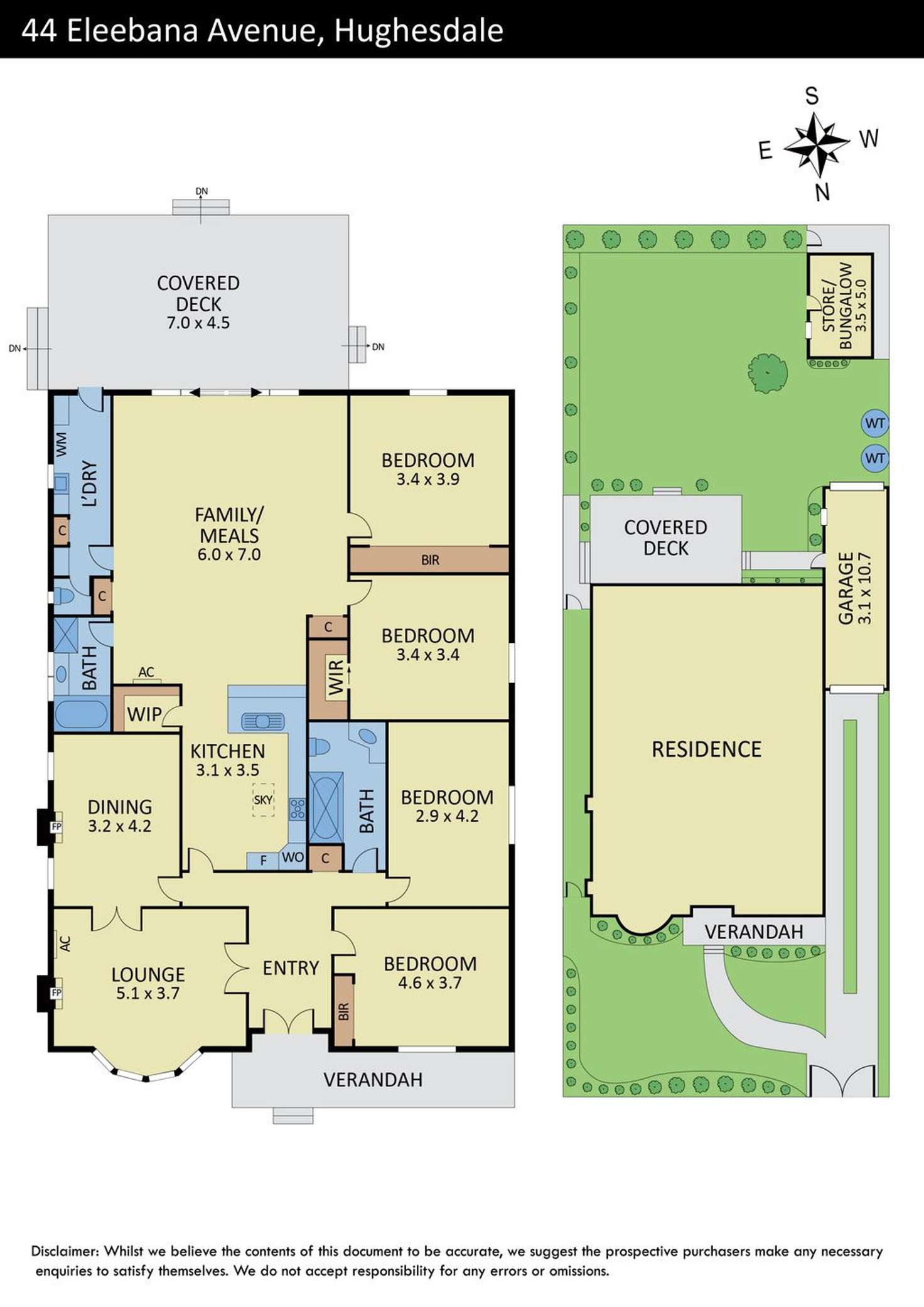 Floorplan of Homely house listing, 44 Eleebana Avenue, Hughesdale VIC 3166