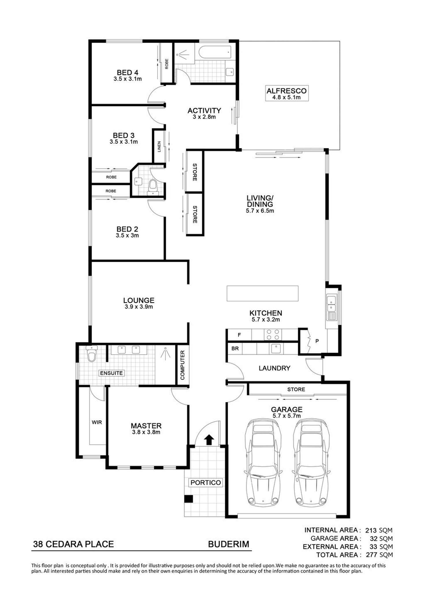 Floorplan of Homely house listing, 38 Cedara Place, Buderim QLD 4556