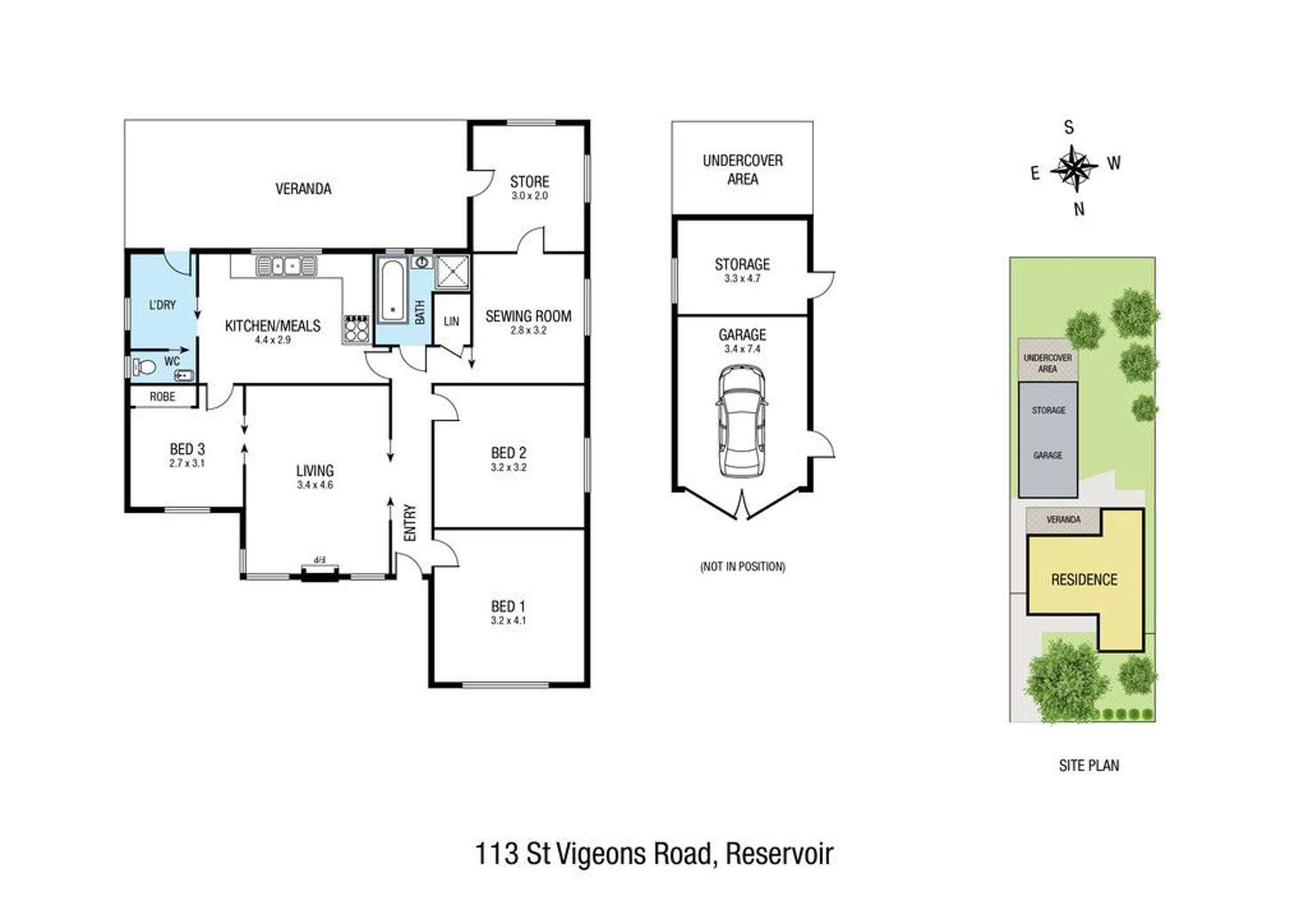 Floorplan of Homely house listing, 113 St Vigeons Road, Reservoir VIC 3073