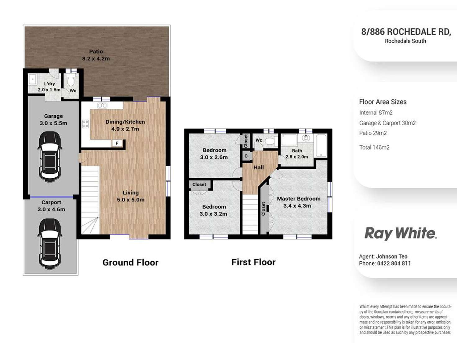 Floorplan of Homely townhouse listing, 8/886 Rochedale Road, Rochedale South QLD 4123