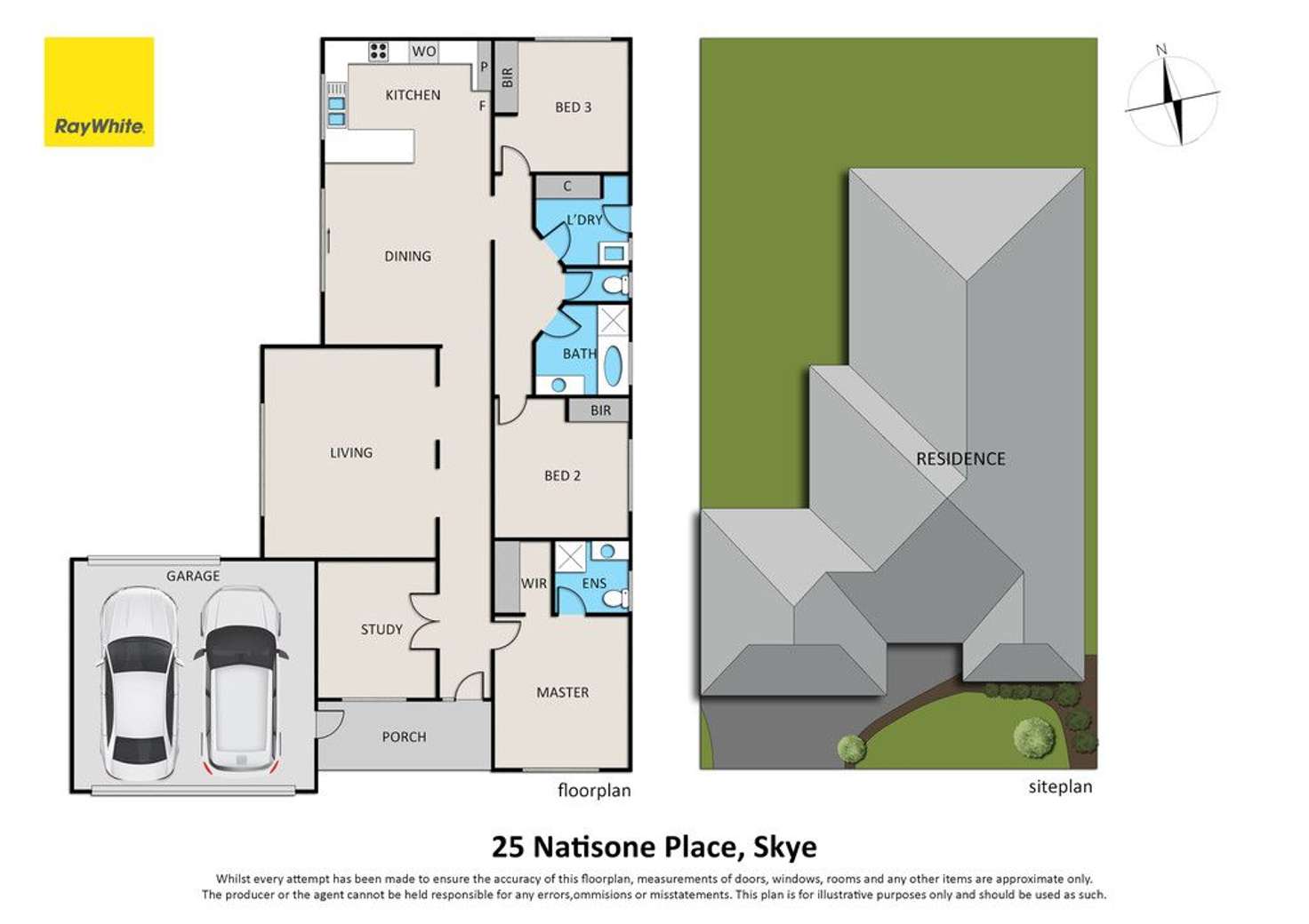 Floorplan of Homely house listing, 25 Natisone Place, Skye VIC 3977