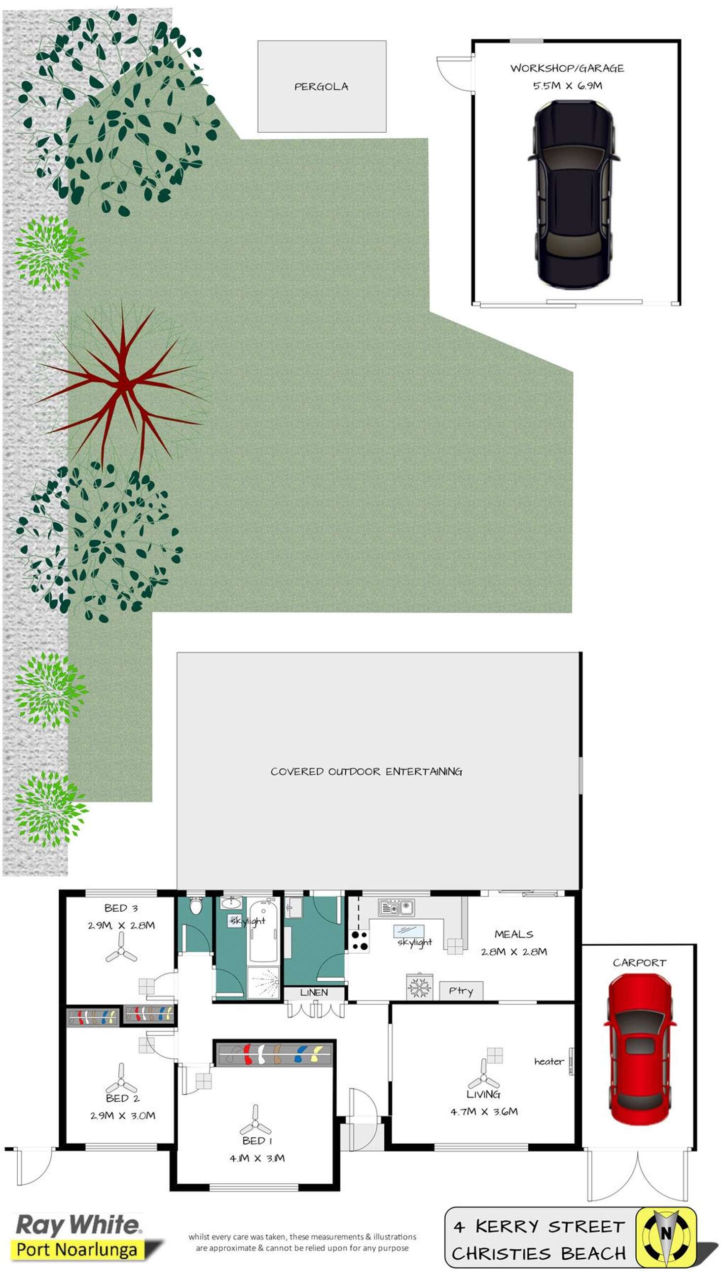 Floorplan of Homely house listing, 4 Kerry Street, Christies Beach SA 5165