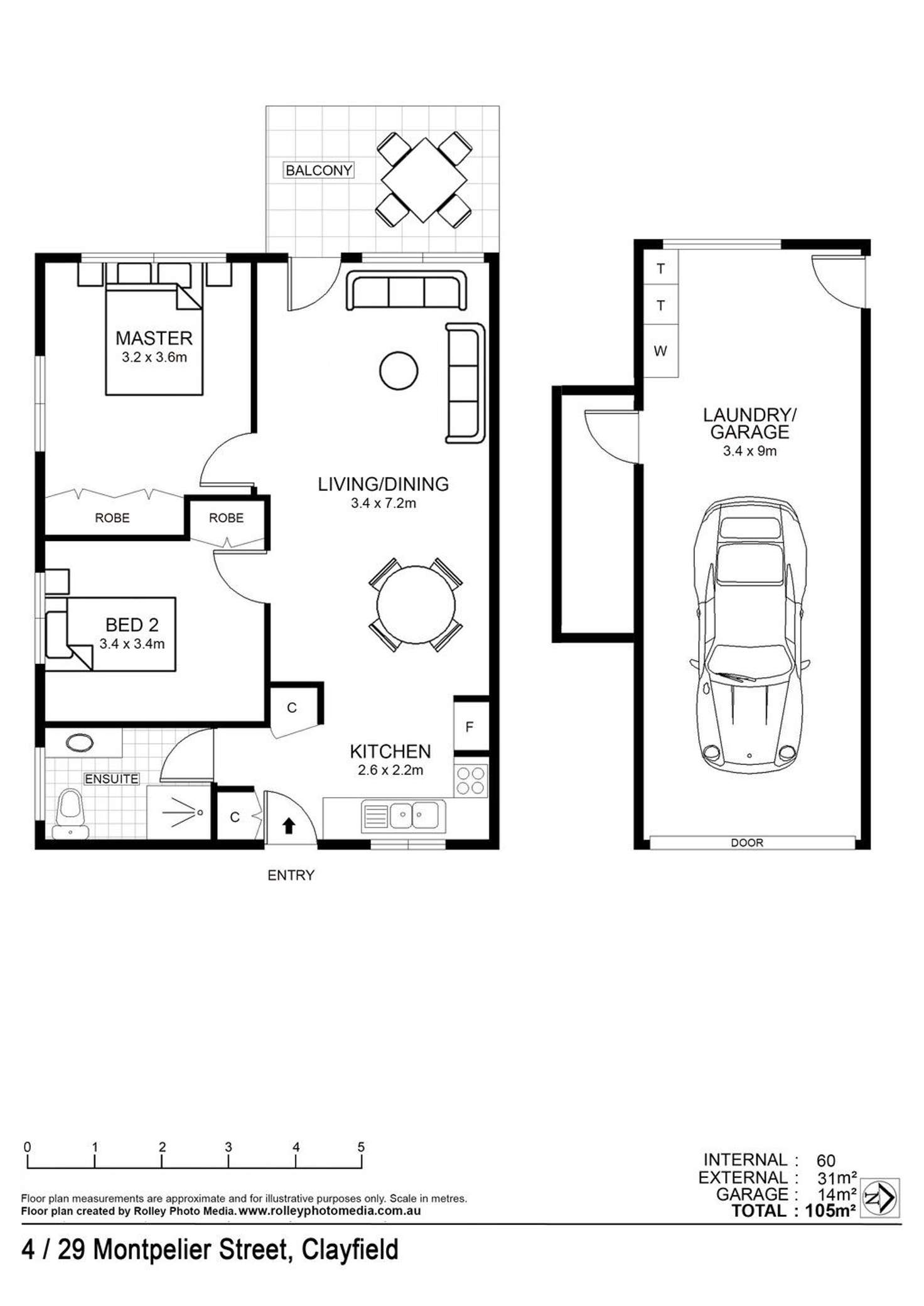 Floorplan of Homely unit listing, 4/29 Montpelier Street, Clayfield QLD 4011