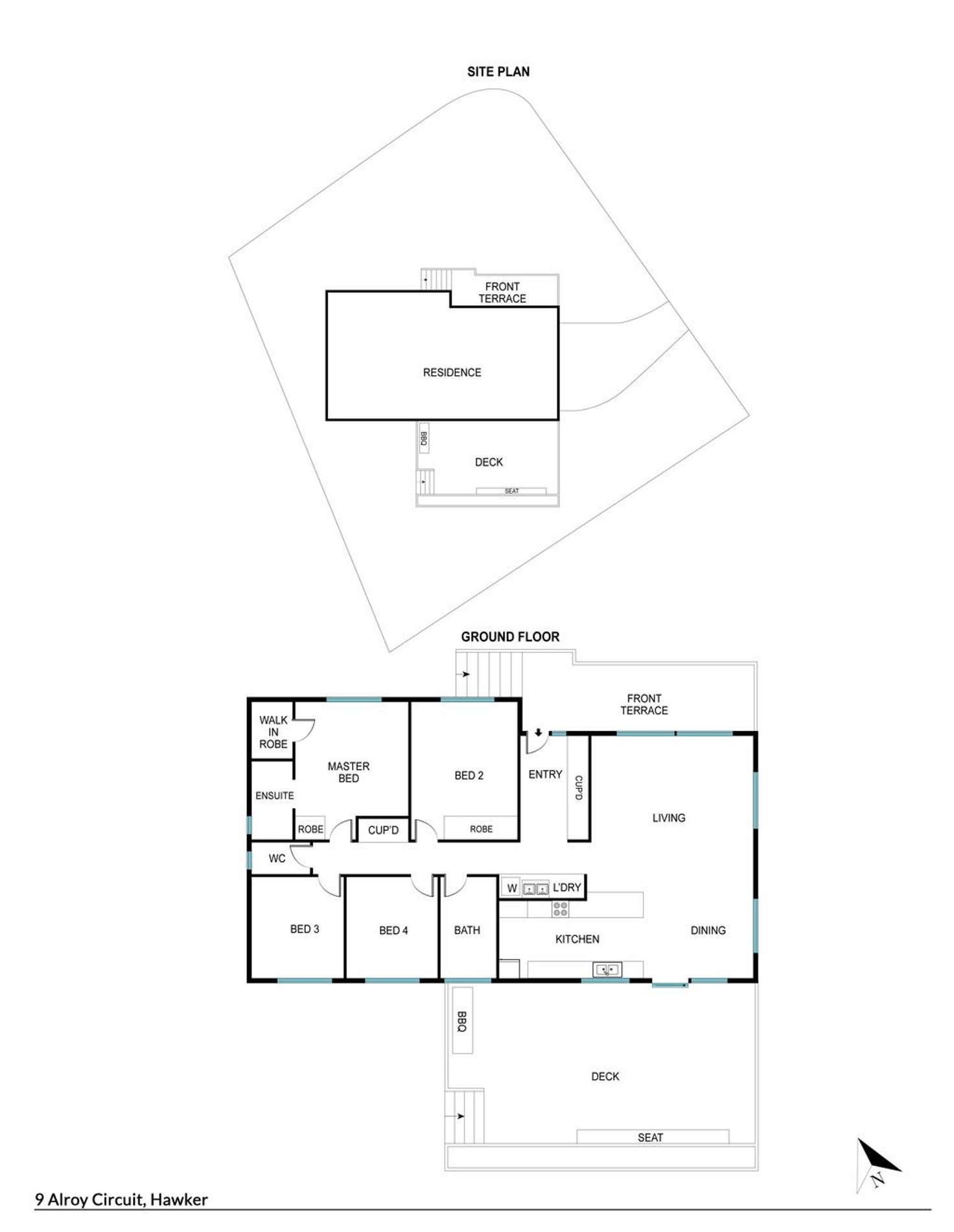 Floorplan of Homely house listing, 9 Alroy Circuit, Hawker ACT 2614