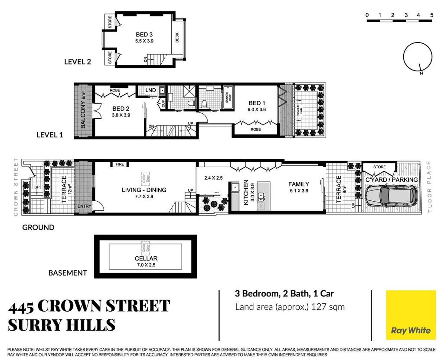 Floorplan of Homely terrace listing, 445 Crown Street, Surry Hills NSW 2010