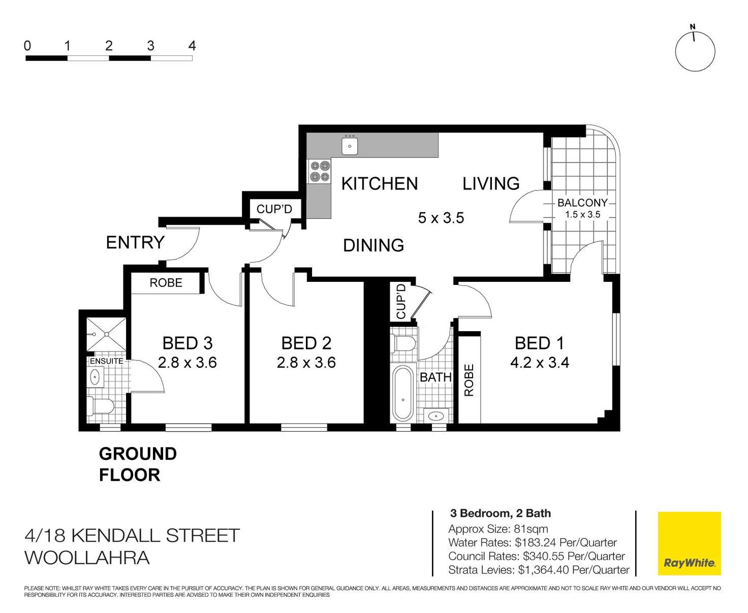Floorplan of Homely apartment listing, 4/18 Kendall Street, Woollahra NSW 2025