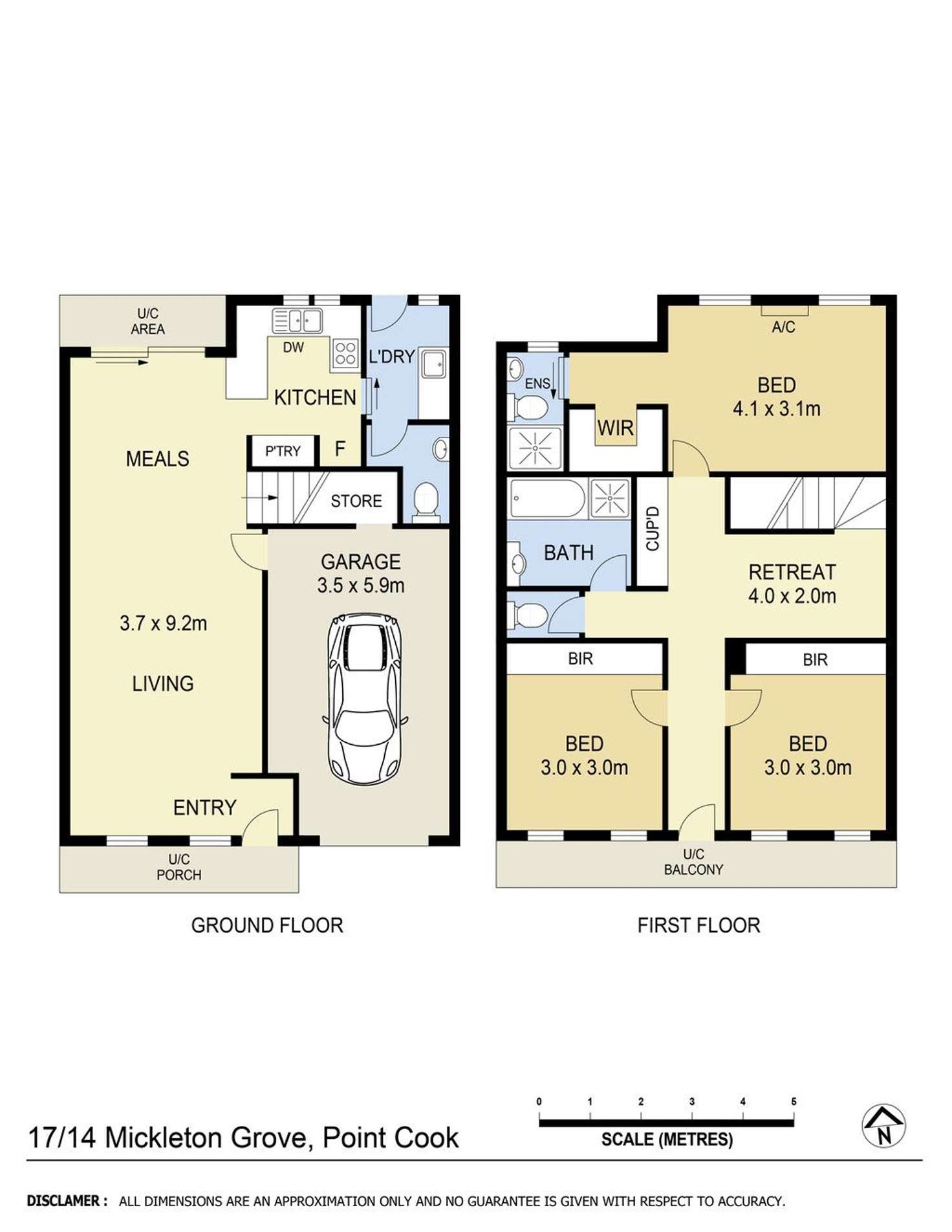 Floorplan of Homely townhouse listing, 17/14 Mickleton Grove, Point Cook VIC 3030
