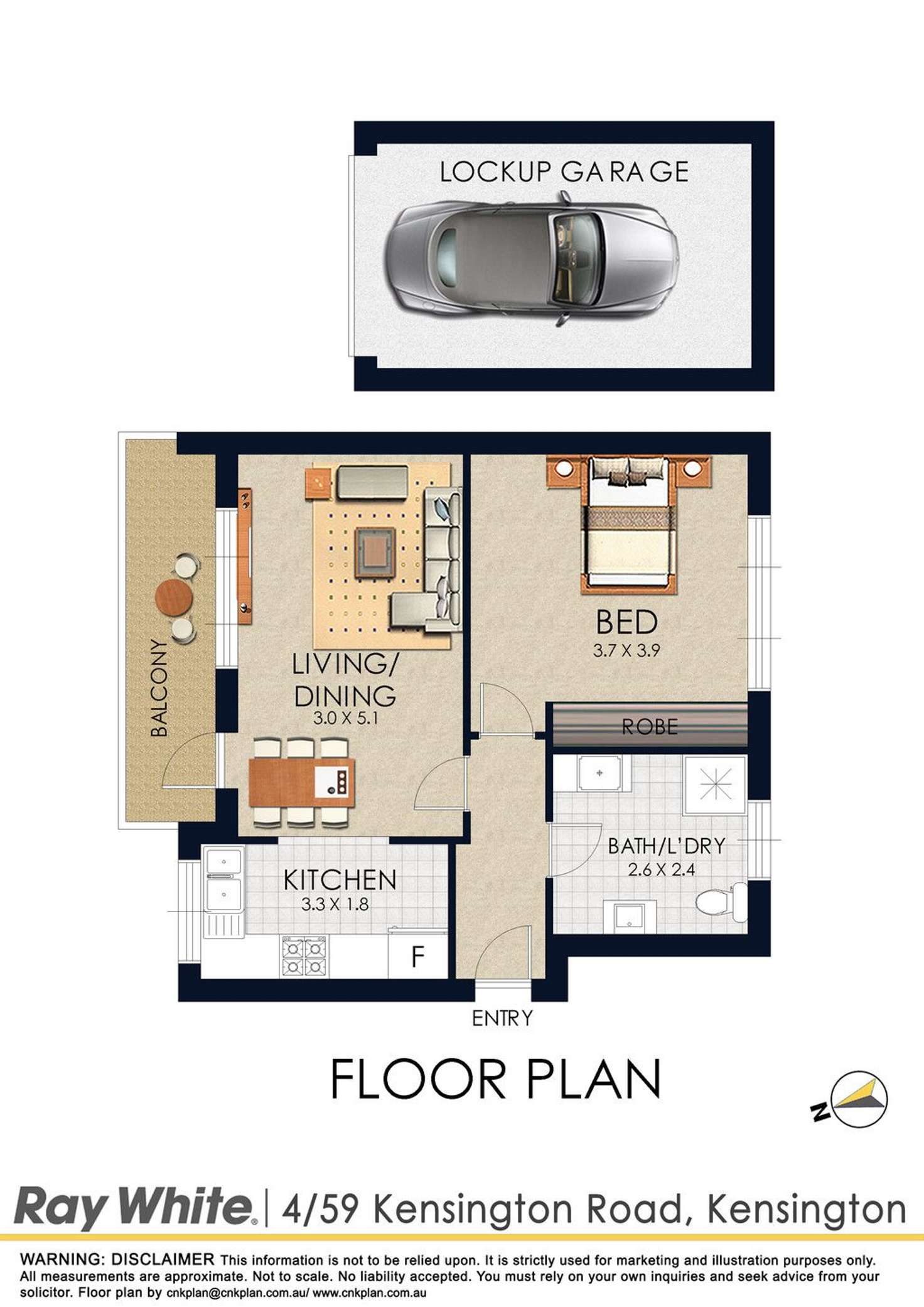 Floorplan of Homely apartment listing, 4/59 Kensington Road, Kensington NSW 2033