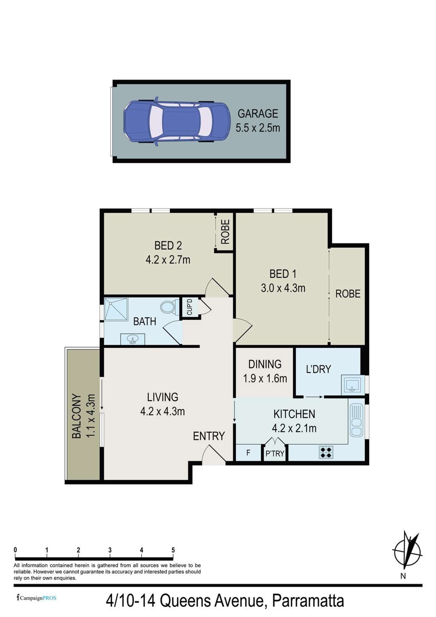 Floorplan of Homely unit listing, 4/10-14 Queens Avenue, Parramatta NSW 2150