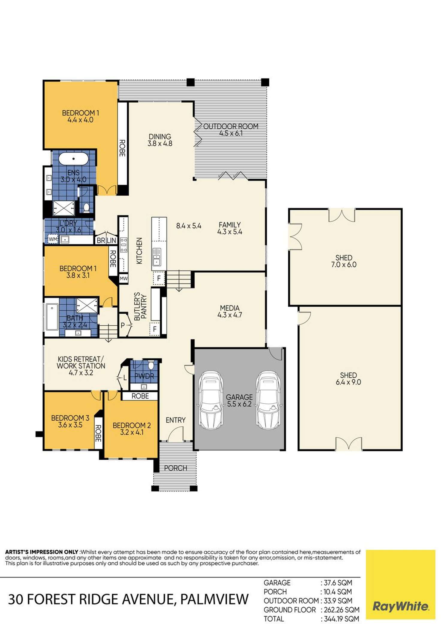 Floorplan of Homely house listing, 30 Forest Ridge Avenue, Palmview QLD 4553