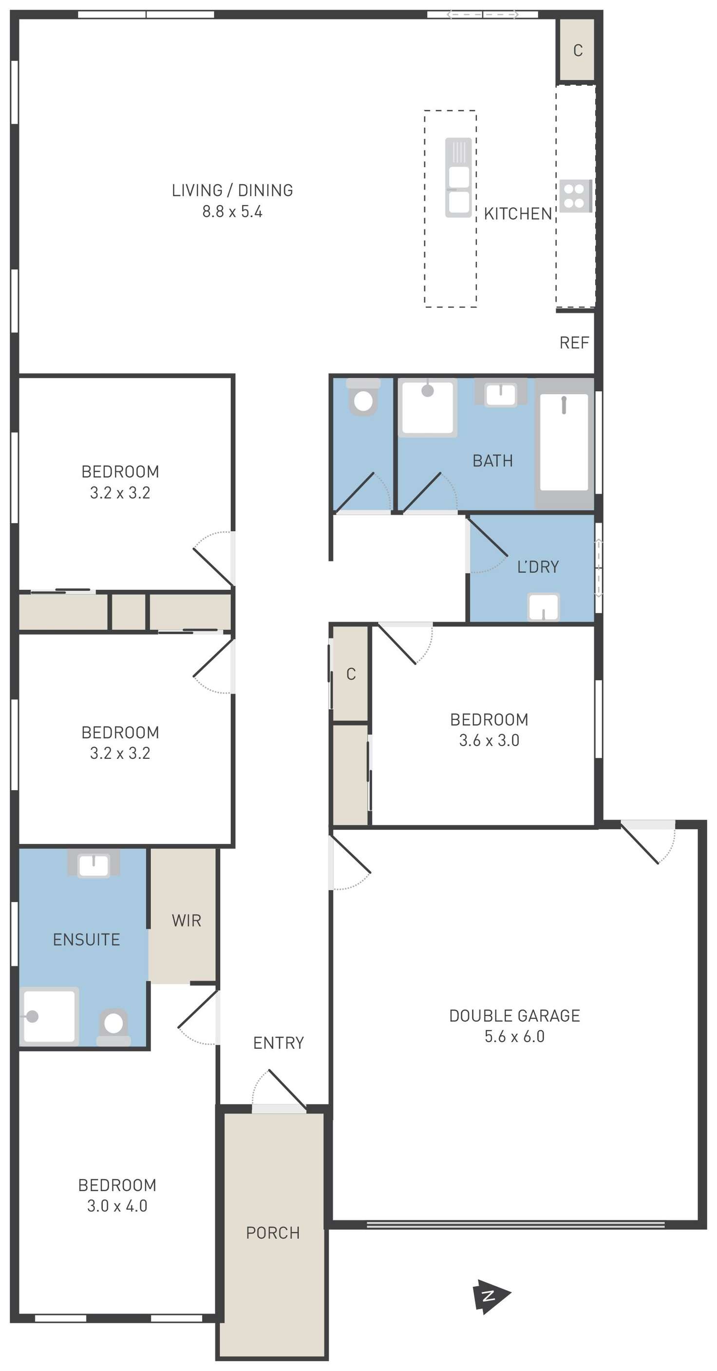 Floorplan of Homely house listing, 60 Waves Drive, Point Cook VIC 3030