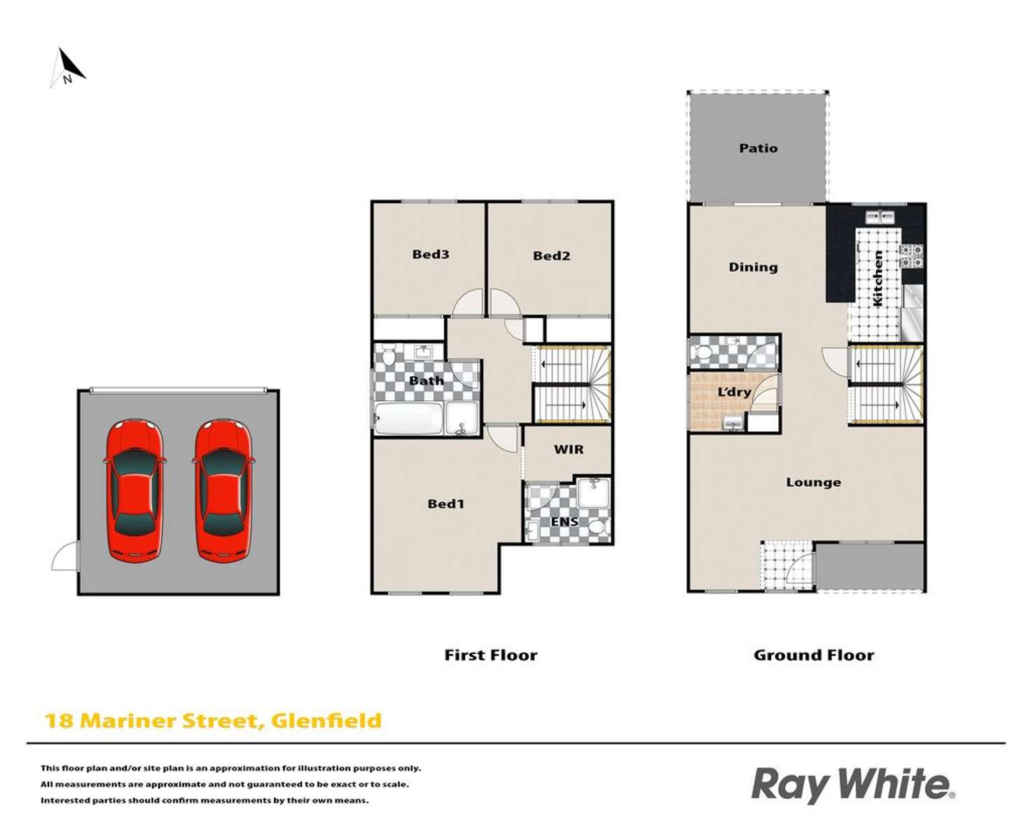 Floorplan of Homely semiDetached listing, 18 Mariner Street, Glenfield NSW 2167
