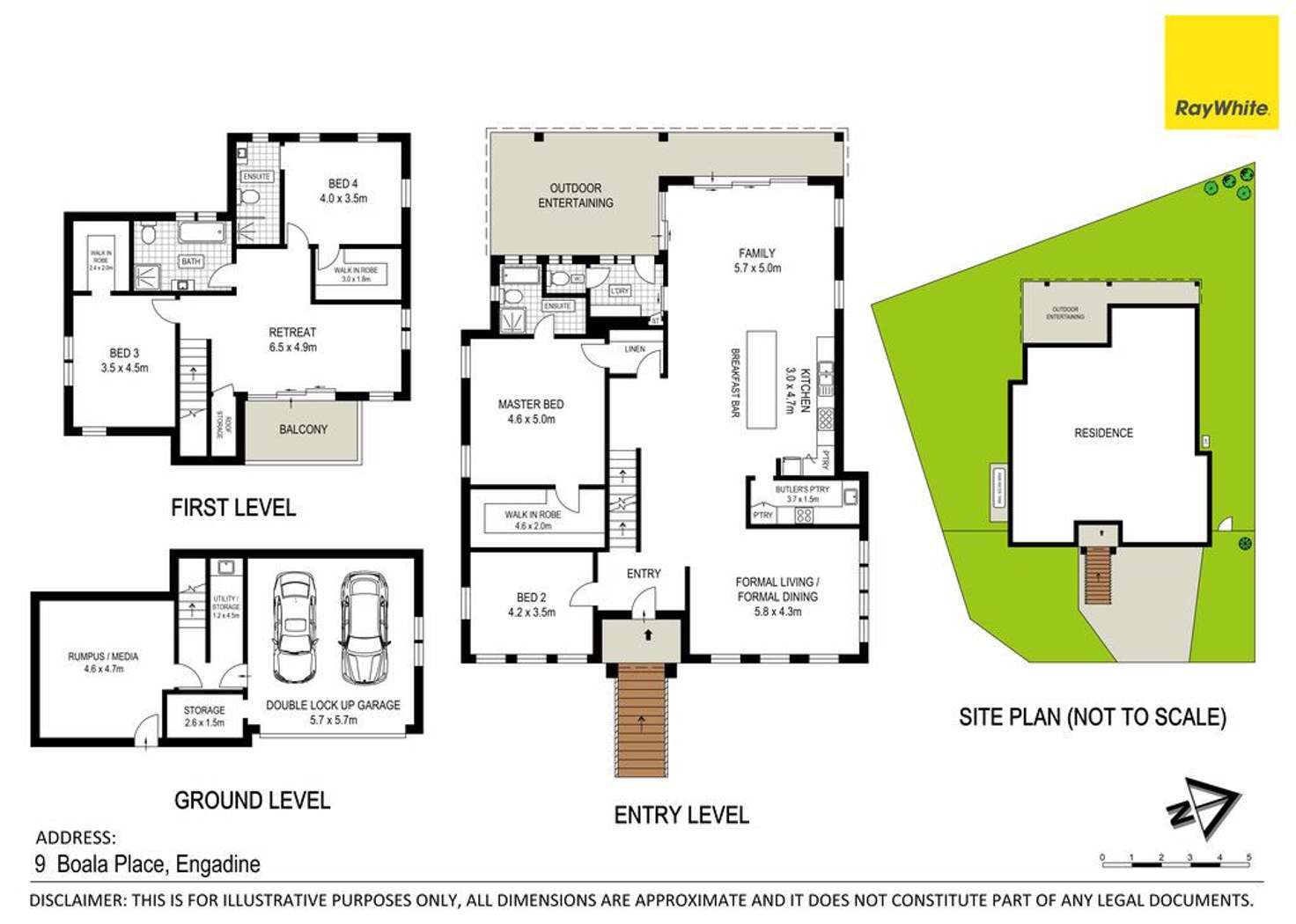 Floorplan of Homely house listing, 9 Boala Place, Engadine NSW 2233