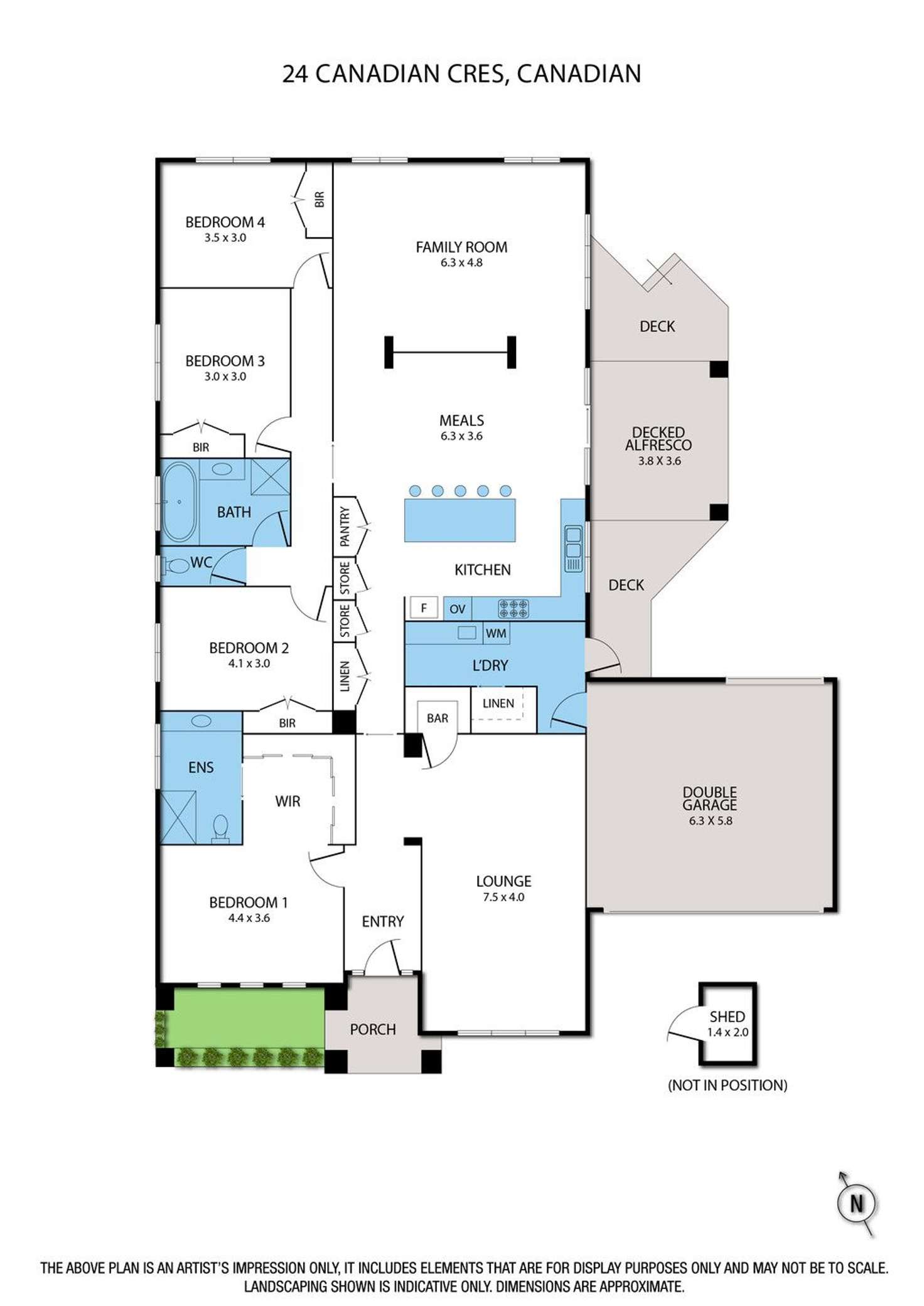 Floorplan of Homely house listing, 24 Canadian Crescent, Canadian VIC 3350