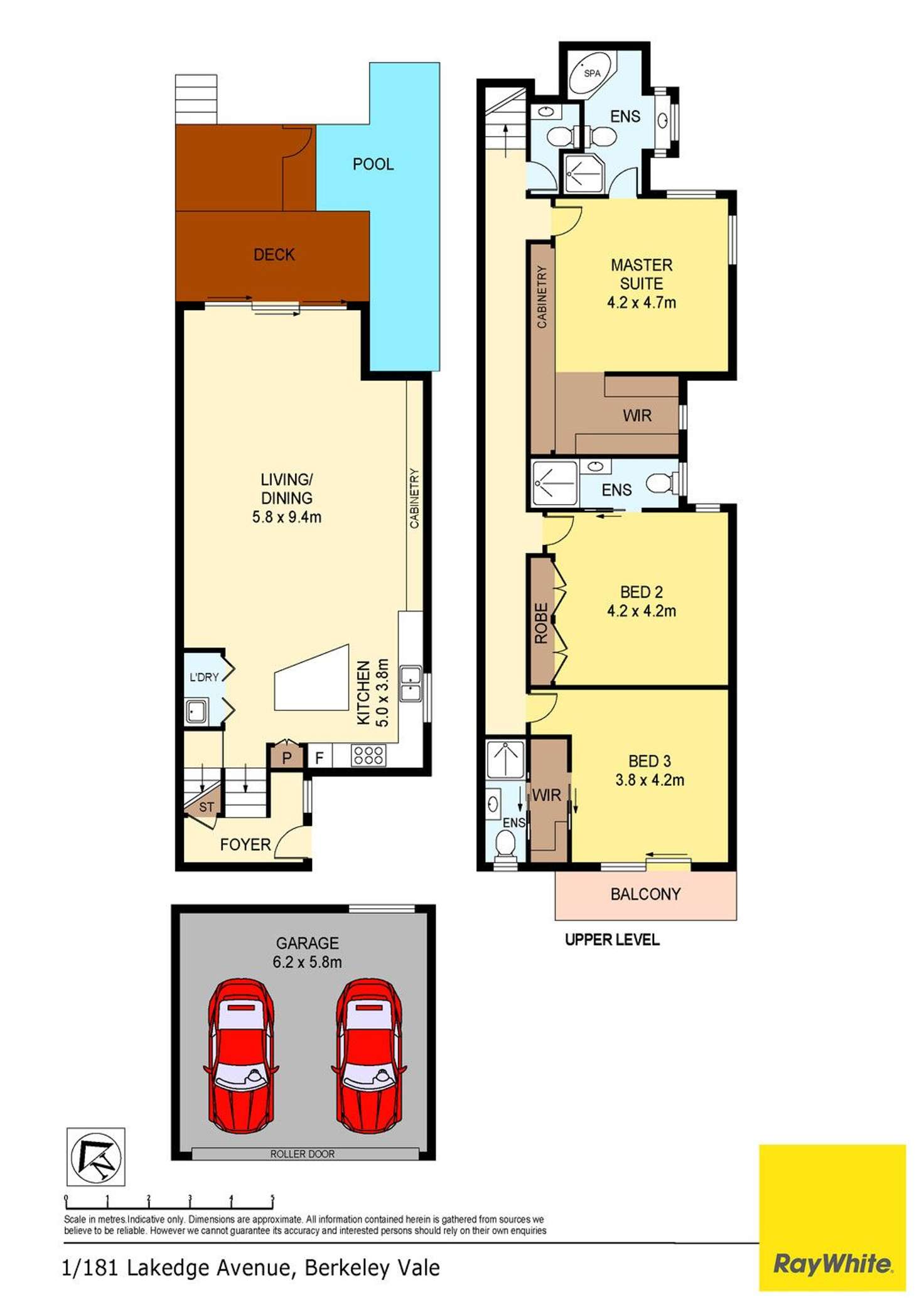 Floorplan of Homely semiDetached listing, 1/181 Lakedge Avenue, Berkeley Vale NSW 2261