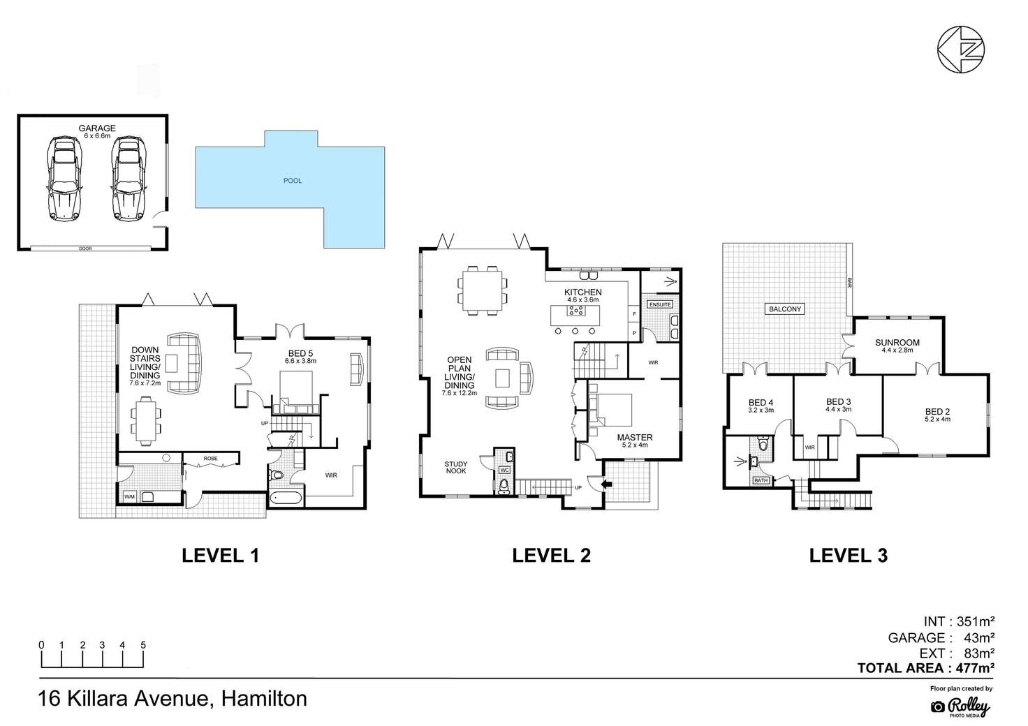 Floorplan of Homely house listing, 16 Killara Avenue, Hamilton QLD 4007