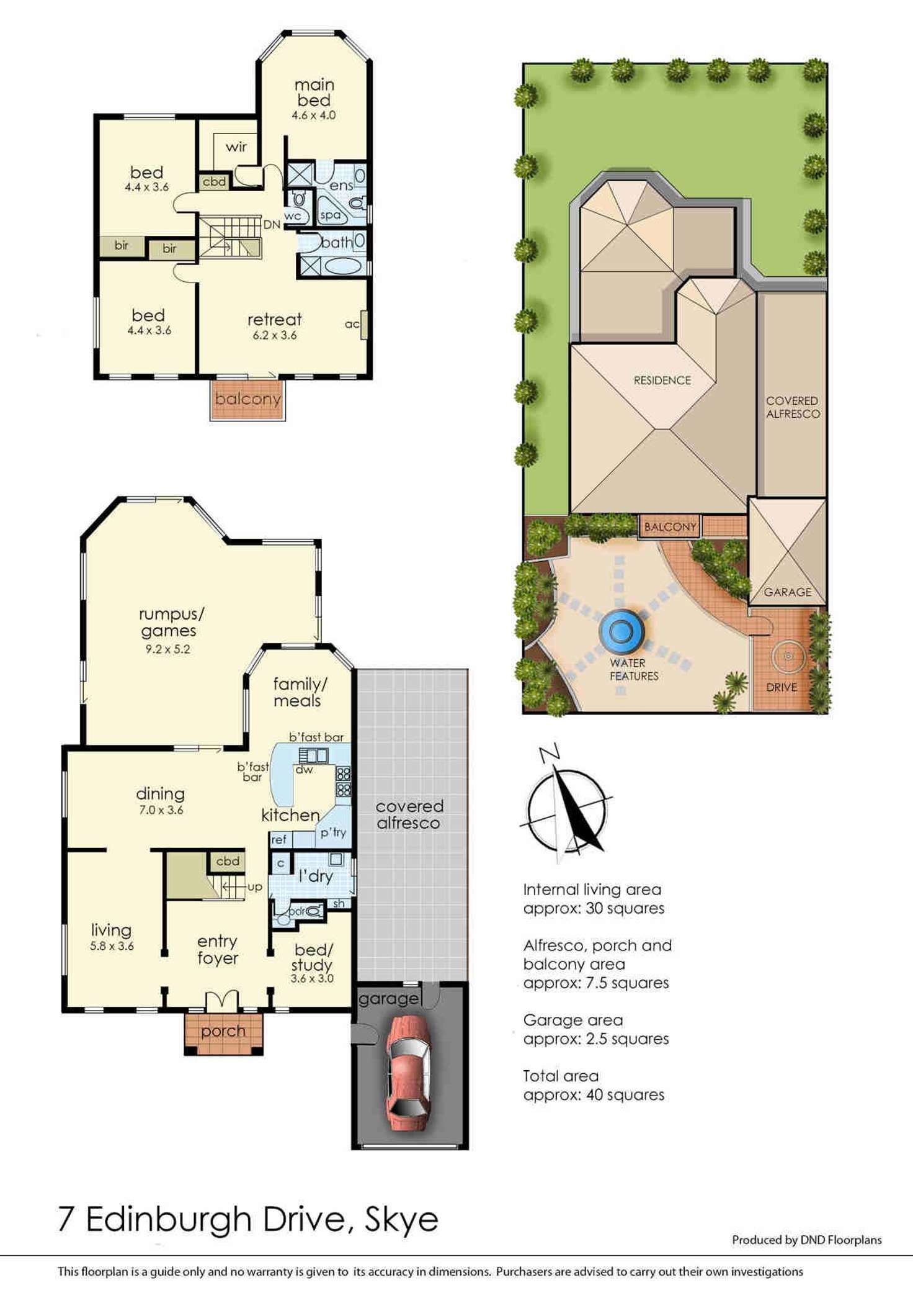 Floorplan of Homely house listing, 7 Edinburgh Drive, Skye VIC 3977