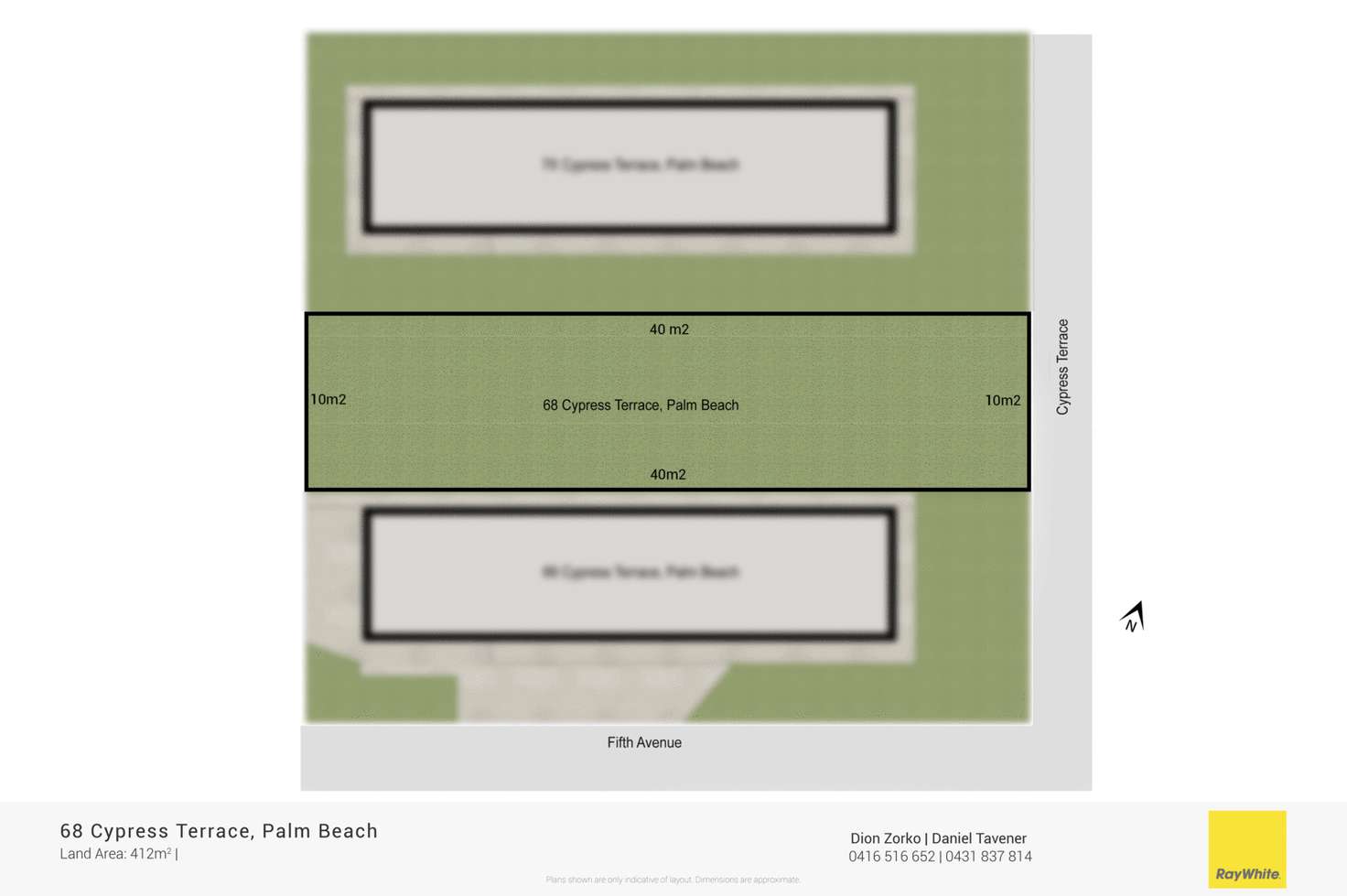 Floorplan of Homely residentialLand listing, 68 Cypress Terrace, Palm Beach QLD 4221