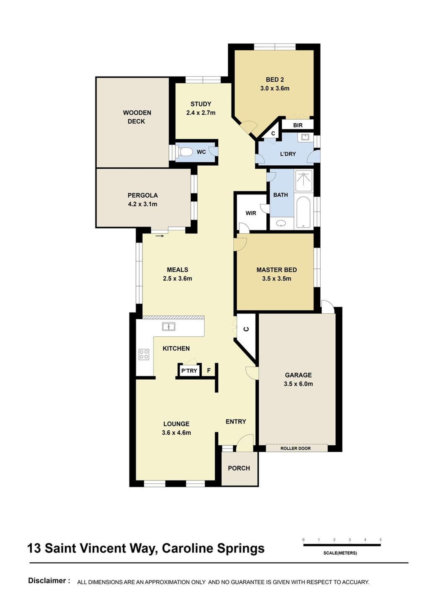 Floorplan of Homely house listing, 13 St Vincent Way, Caroline Springs VIC 3023