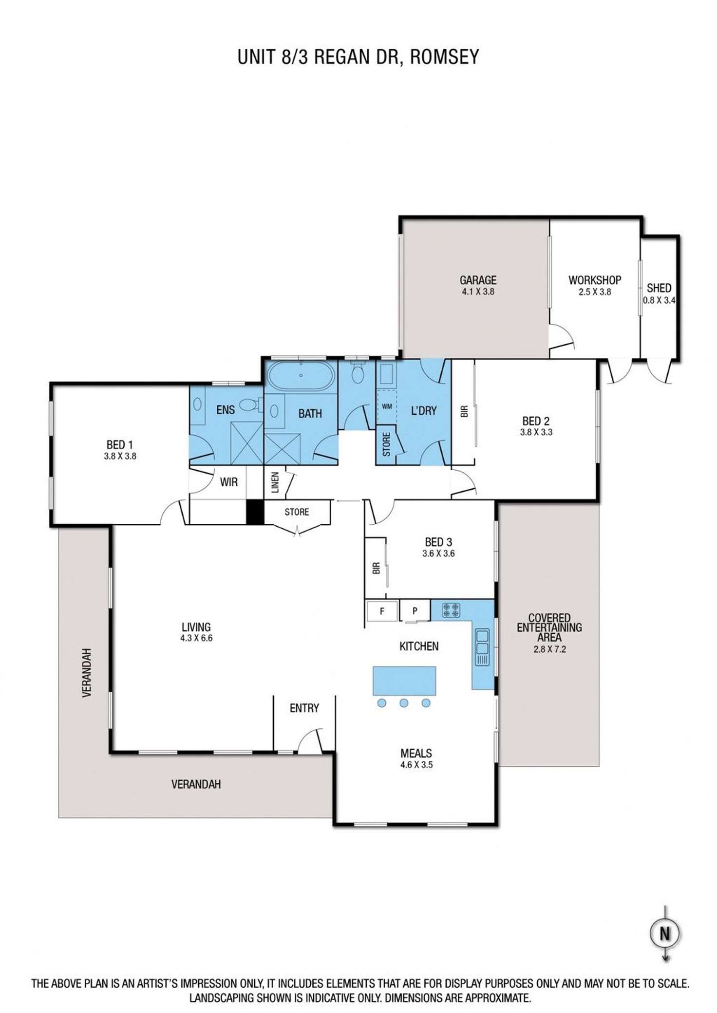 Floorplan of Homely house listing, 8/3 Regan Drive, Romsey VIC 3434