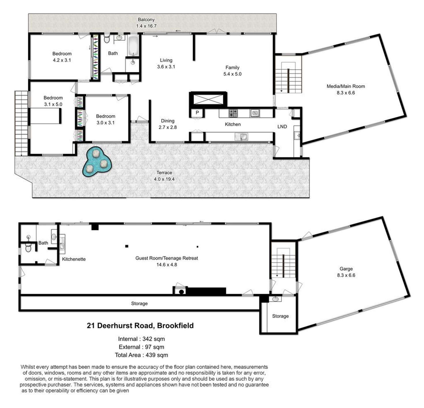 Floorplan of Homely house listing, 21 Deerhurst Road, Brookfield QLD 4069
