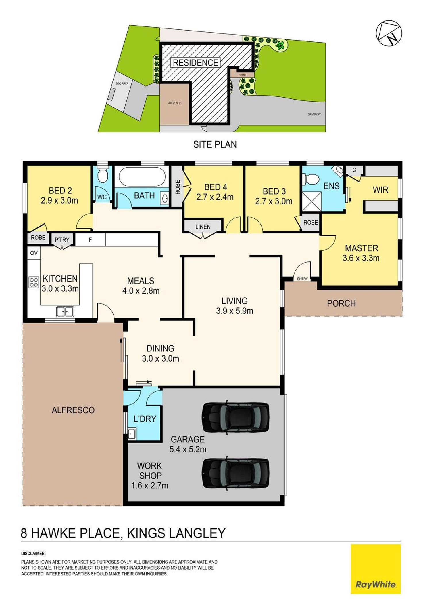 Floorplan of Homely house listing, 8 Hawke Place, Kings Langley NSW 2147