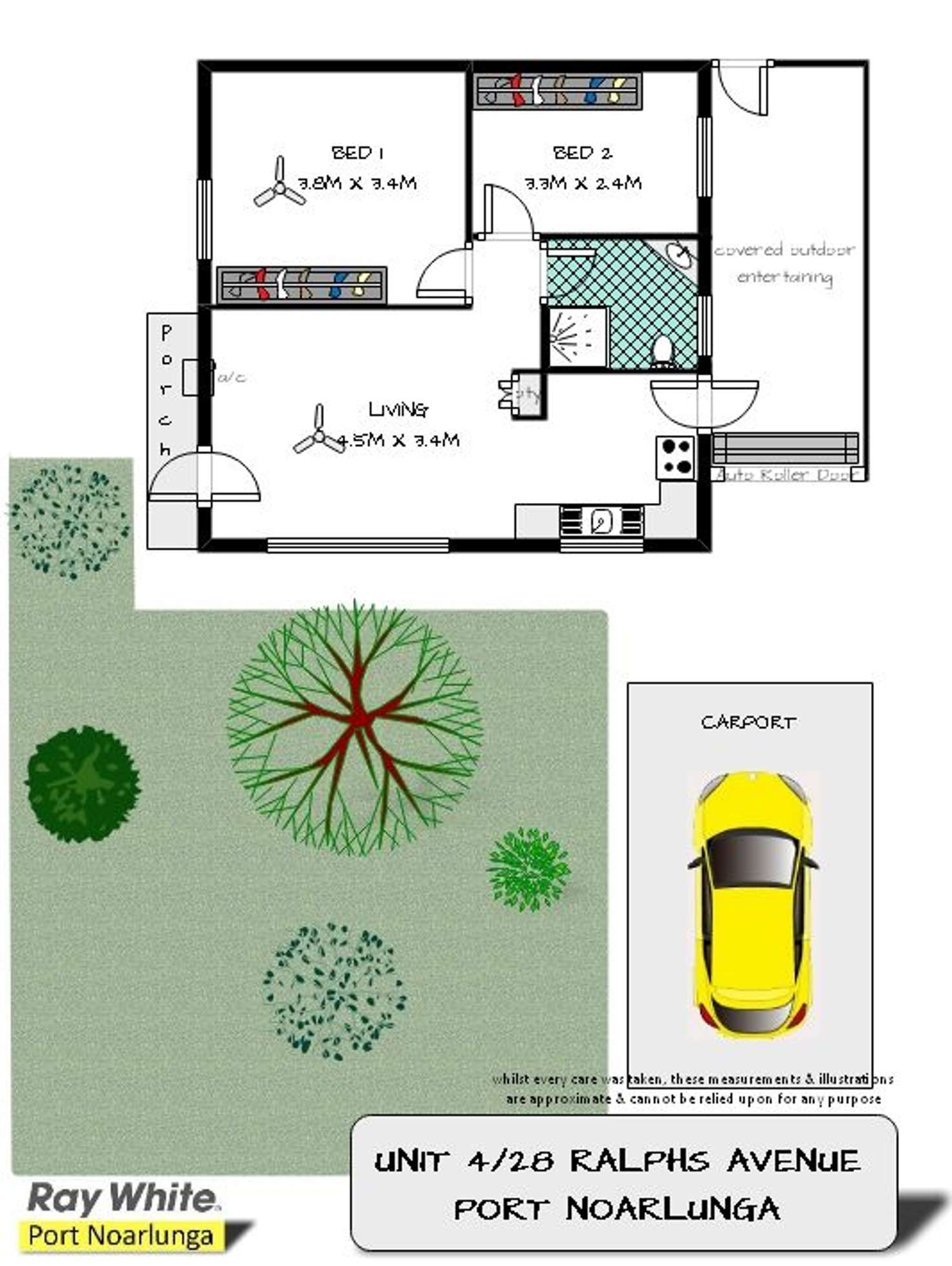 Floorplan of Homely unit listing, 4 28 Ralphs Avenue, Port Noarlunga SA 5167