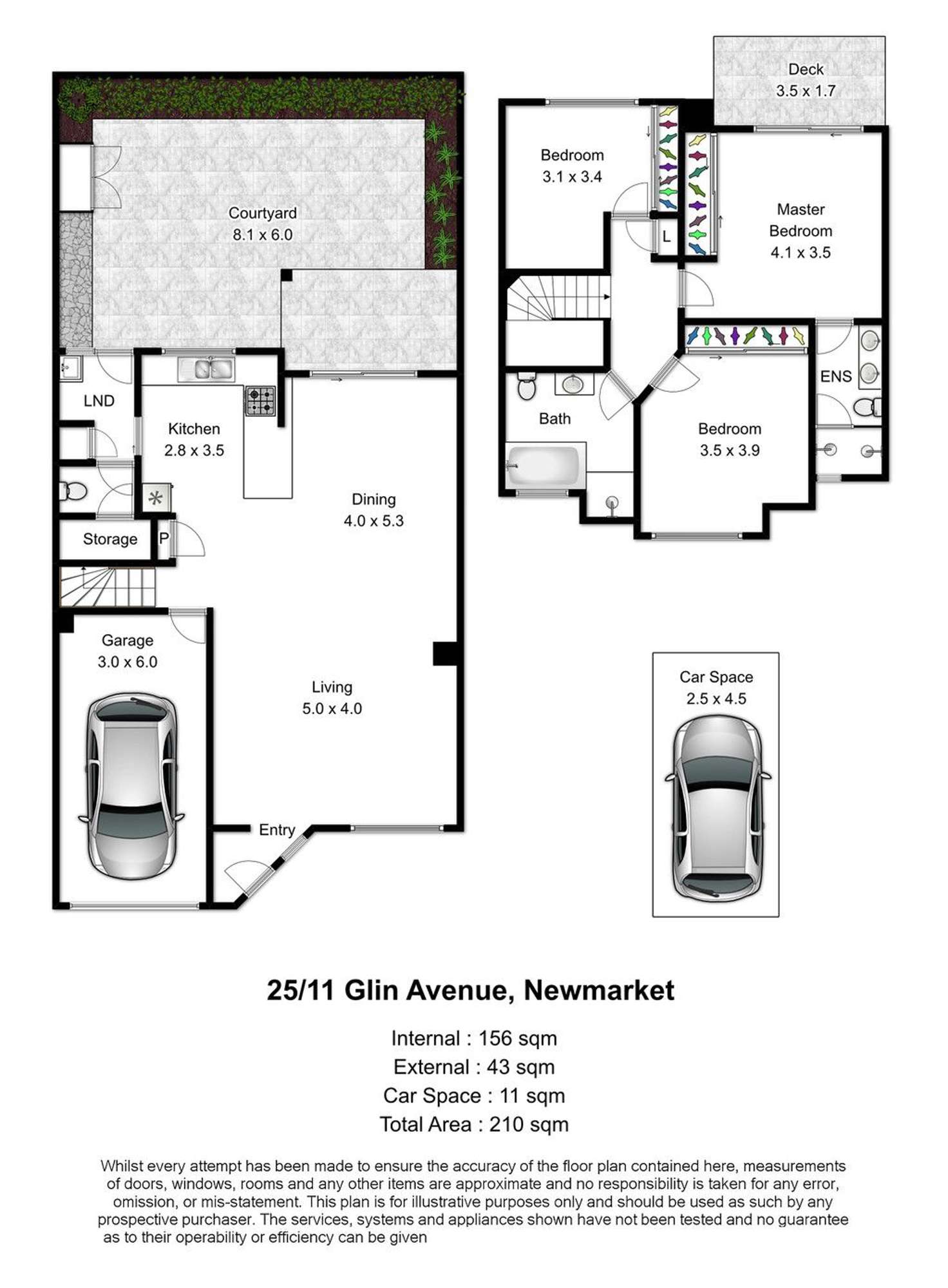 Floorplan of Homely townhouse listing, 25/11 Glin Avenue, Newmarket QLD 4051