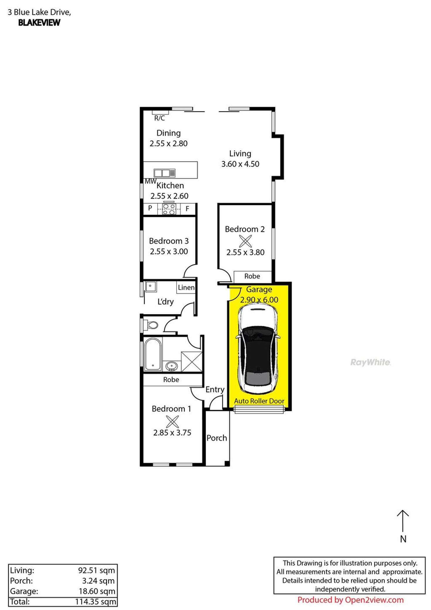 Floorplan of Homely house listing, 3 Blue Lake Drive, Blakeview SA 5114