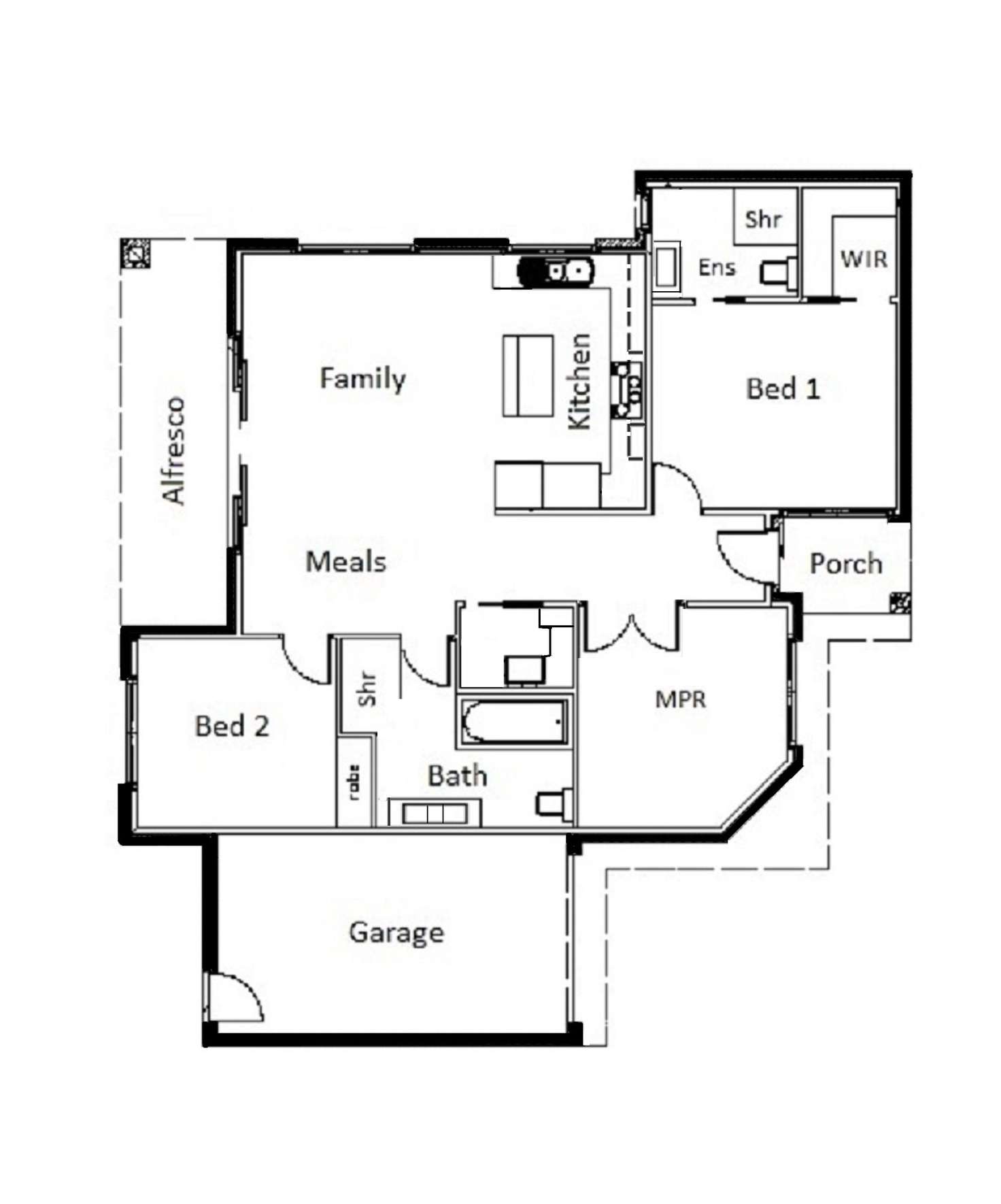 Floorplan of Homely townhouse listing, 2/3 Houston Street, Mentone VIC 3194