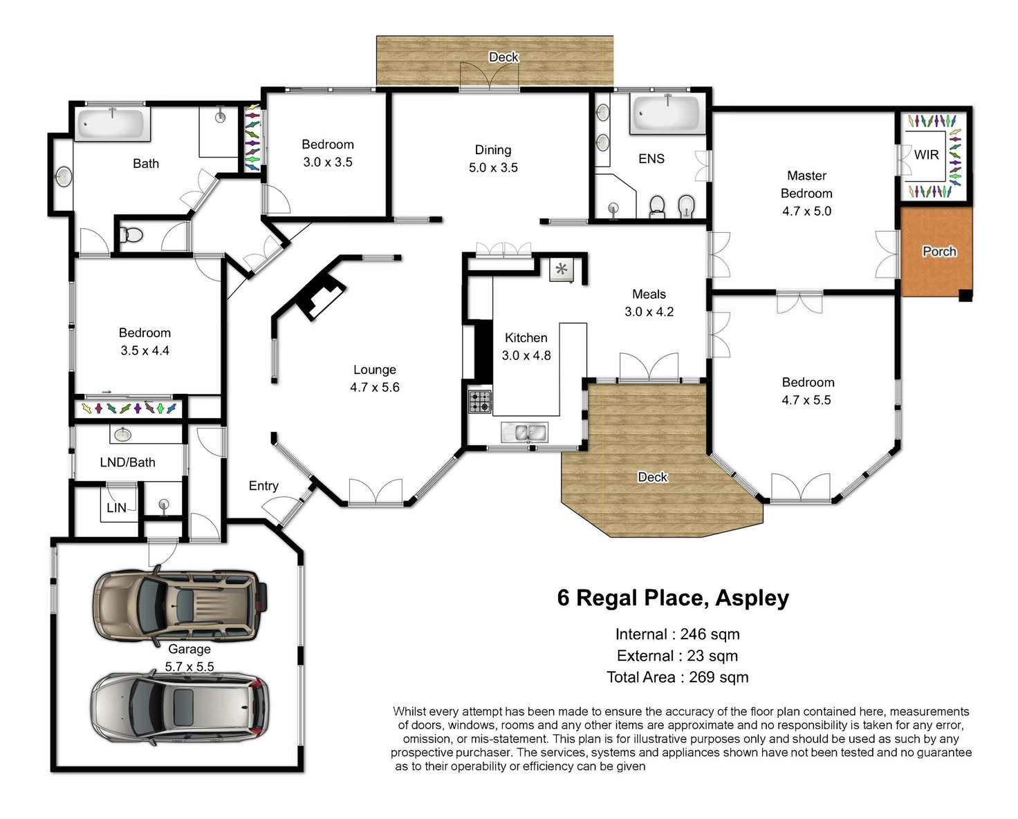 Floorplan of Homely house listing, 6 Regal Place, Aspley QLD 4034