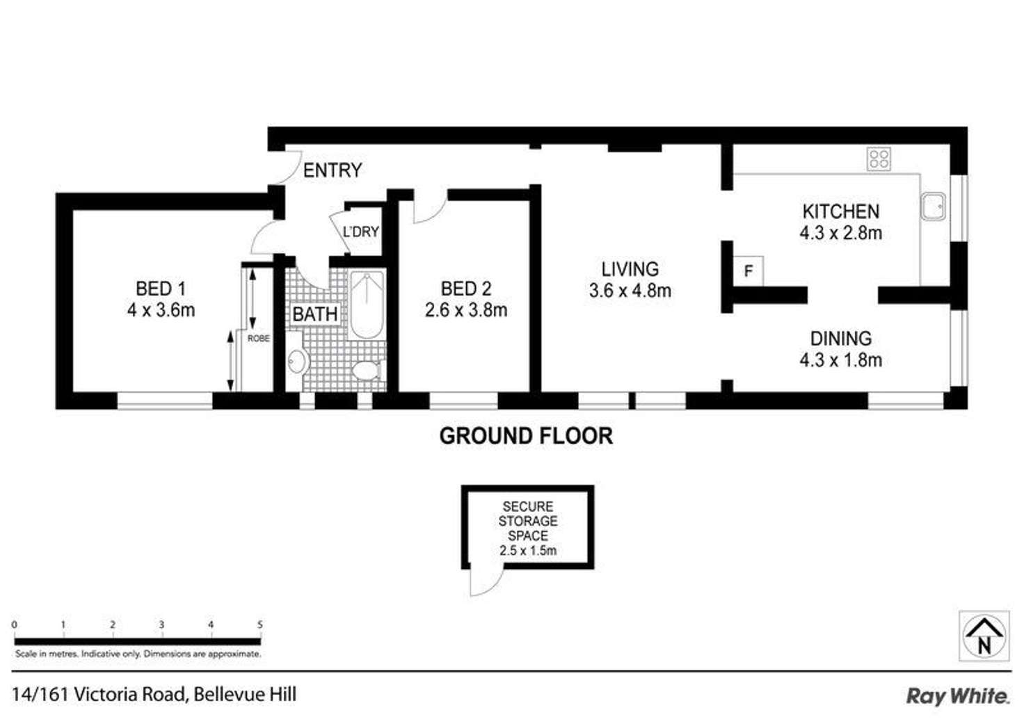 Floorplan of Homely apartment listing, 14/161 Victoria Road, Bellevue Hill NSW 2023