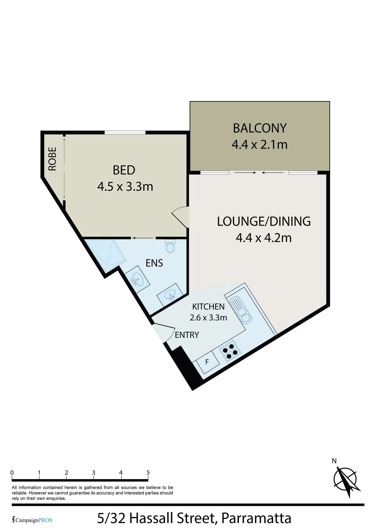 Floorplan of Homely apartment listing, 5/32 Hassall Street, Parramatta NSW 2150