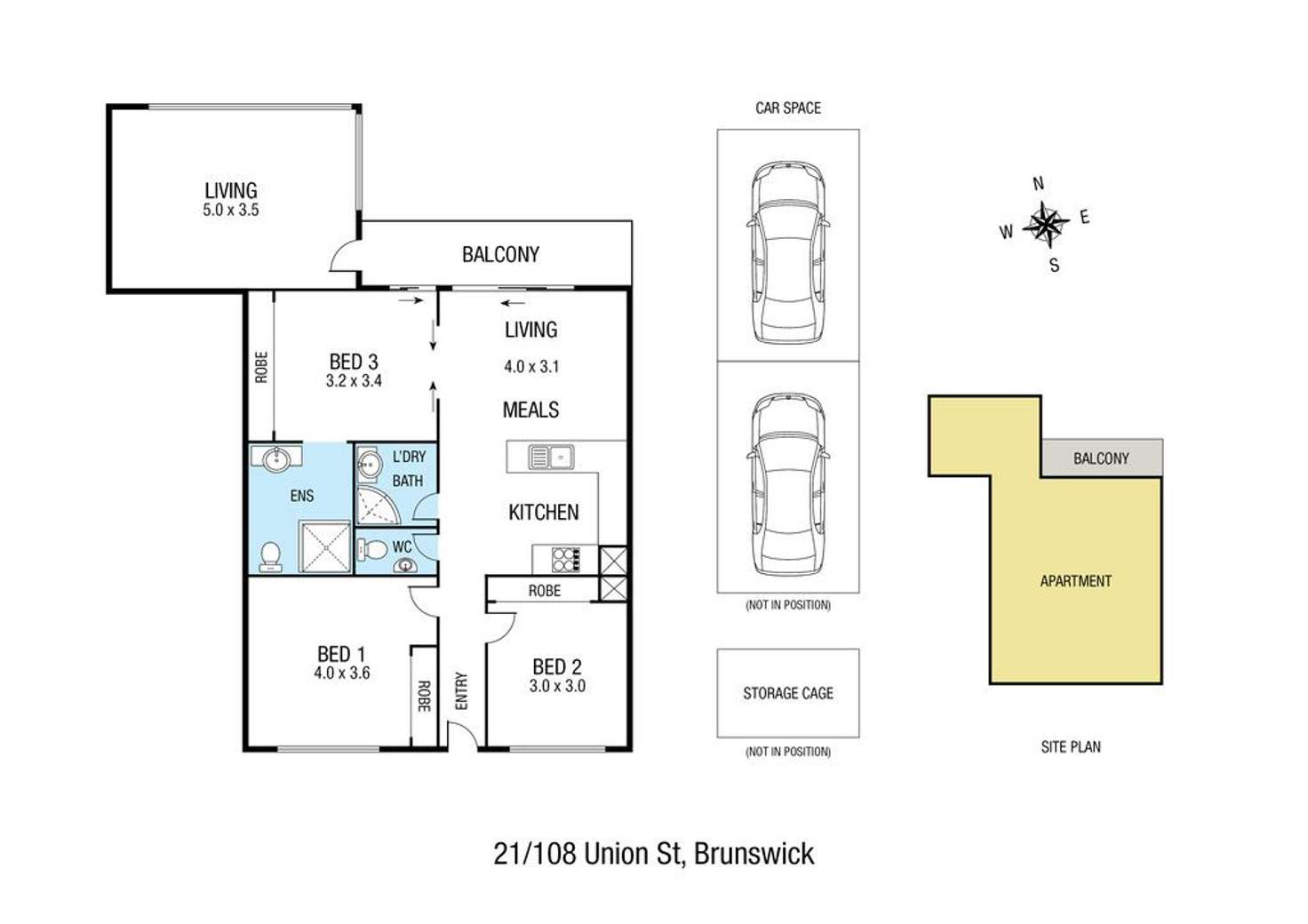 Floorplan of Homely apartment listing, 21/108-124 Union Street, Brunswick VIC 3056