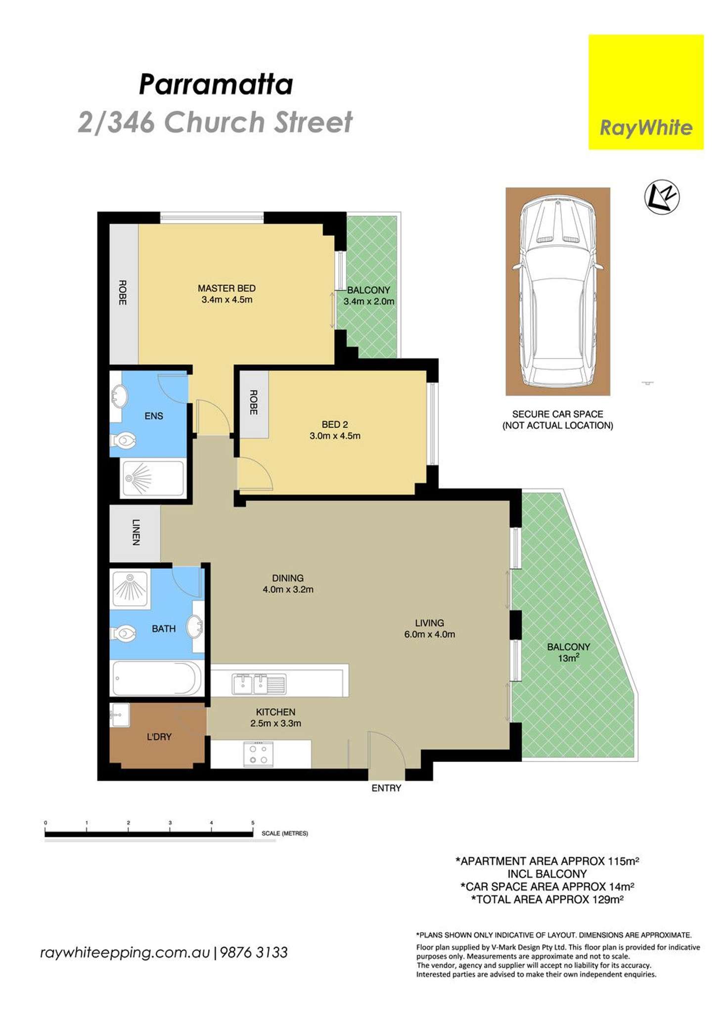 Floorplan of Homely apartment listing, 2/346 Church Street, Parramatta NSW 2150