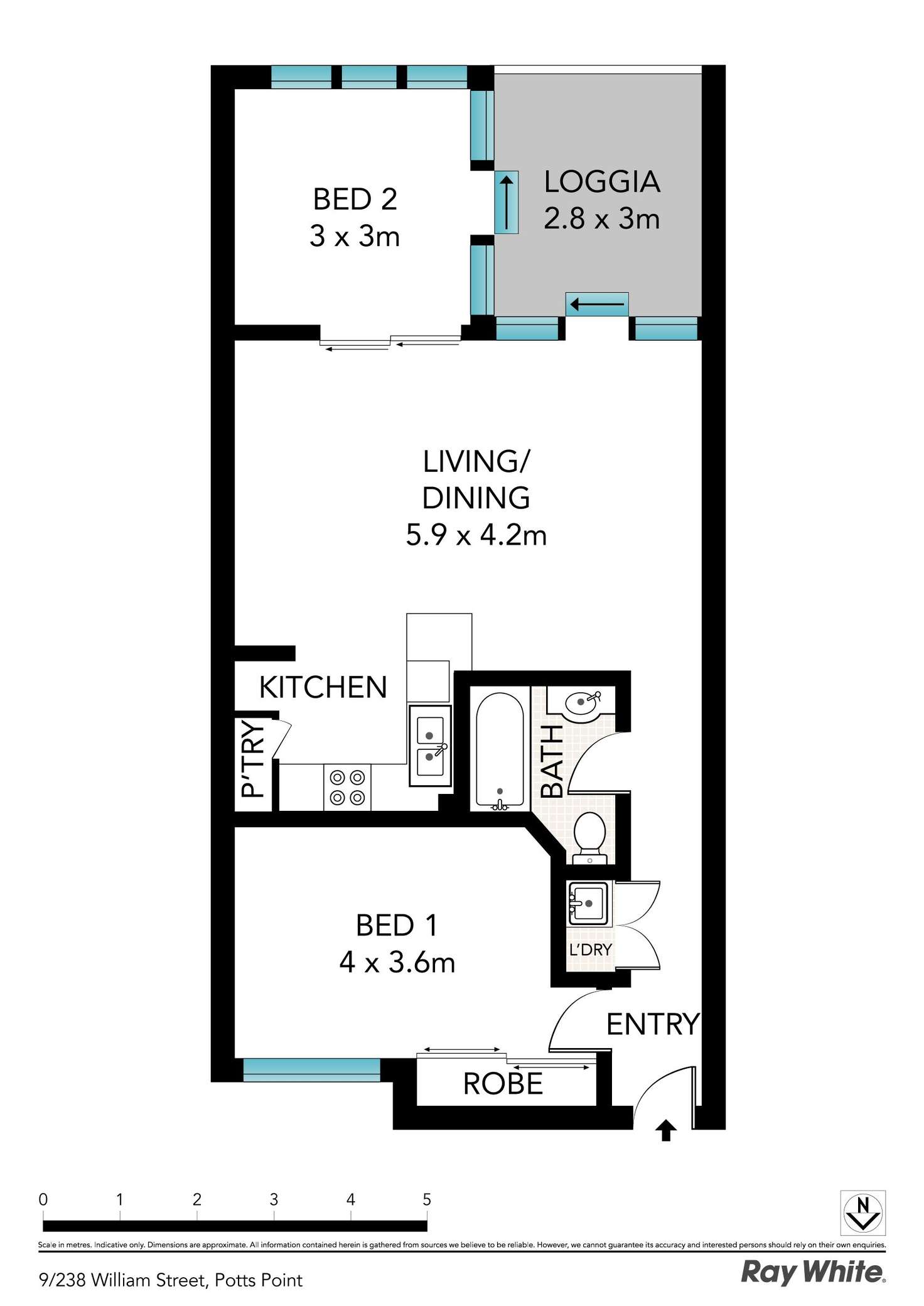 Floorplan of Homely apartment listing, 9/238 William Street, Potts Point NSW 2011