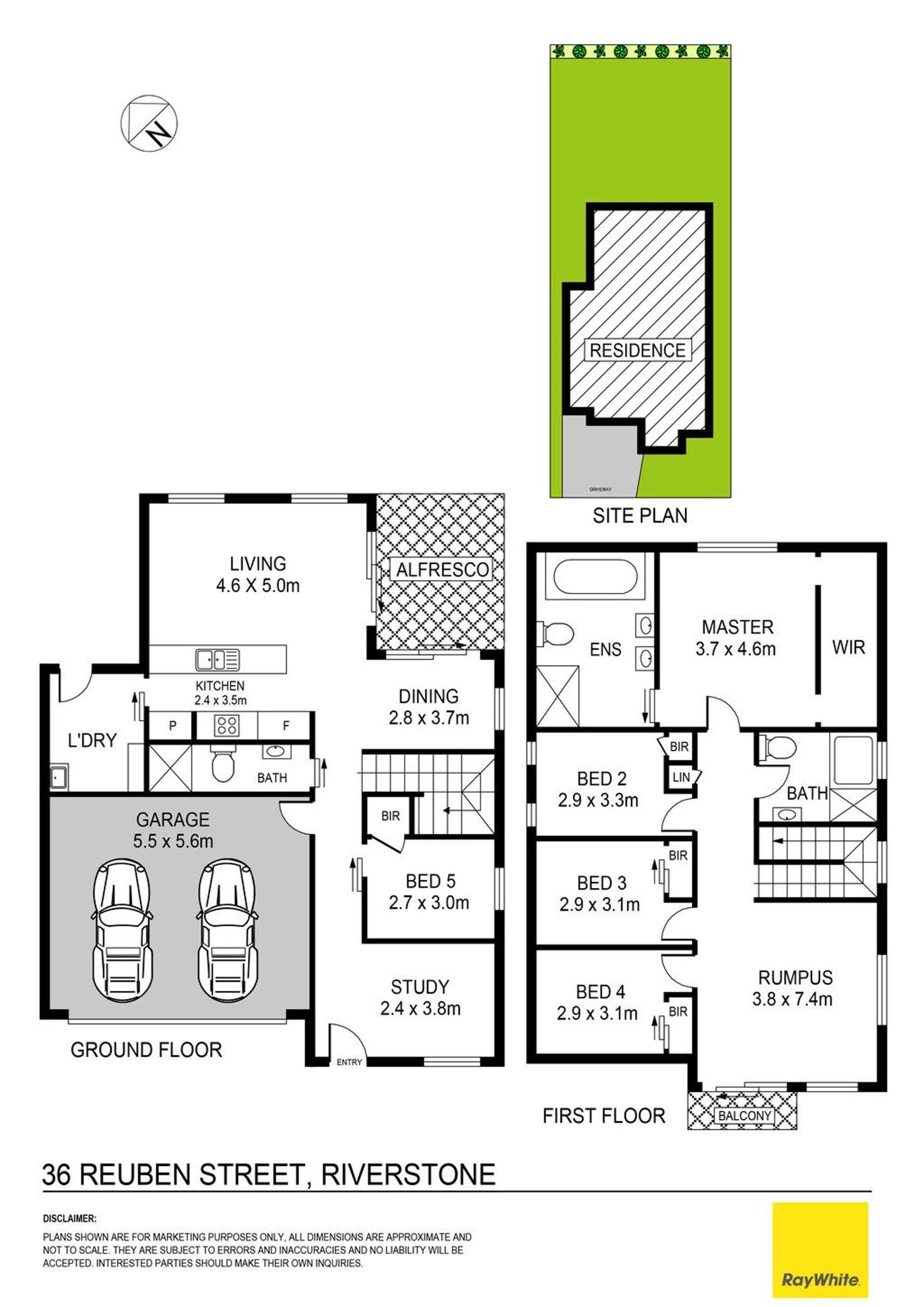 Floorplan of Homely house listing, 36 Reuben Street, Riverstone NSW 2765
