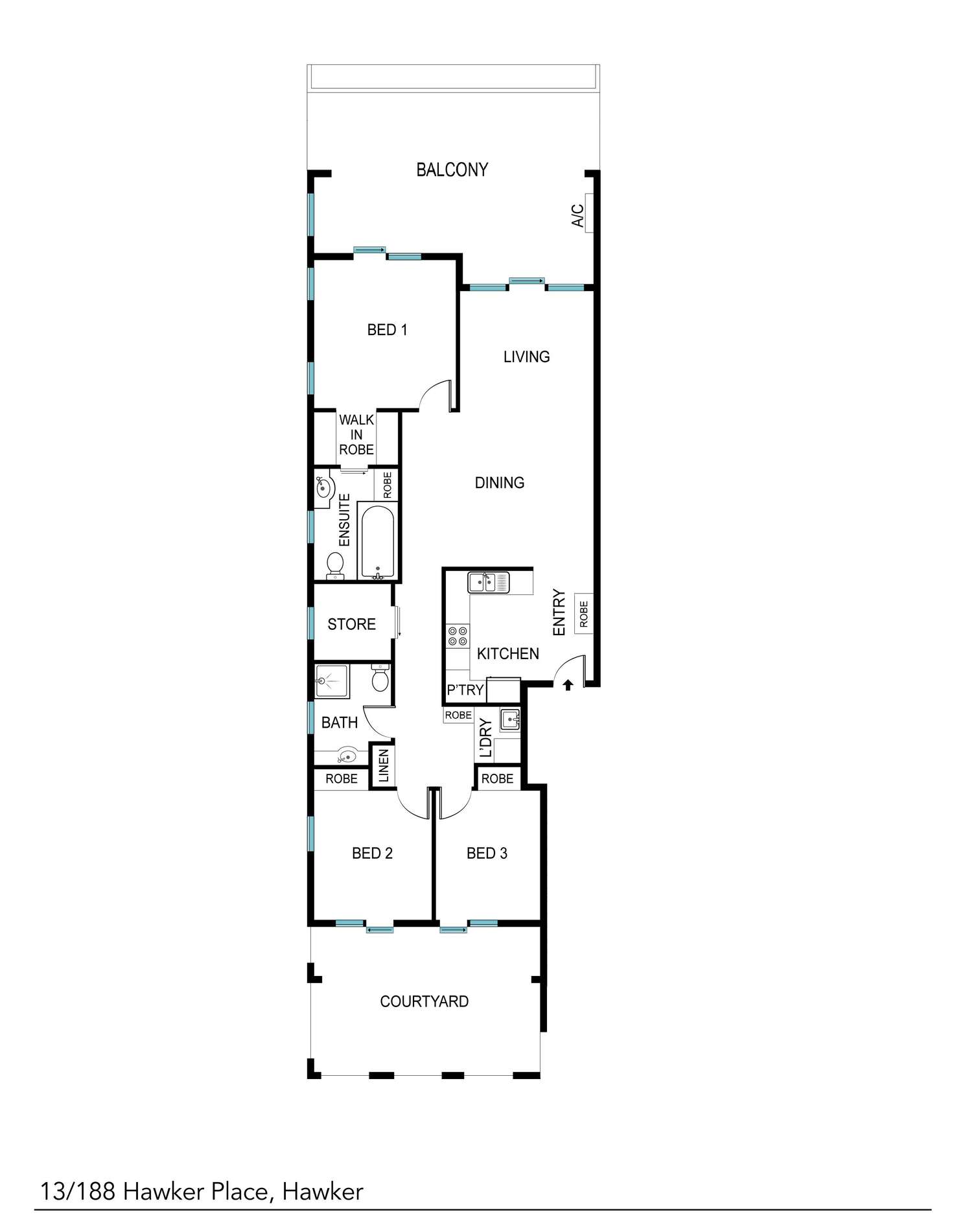 Floorplan of Homely house listing, 13/188 Hawker Place, Hawker ACT 2614