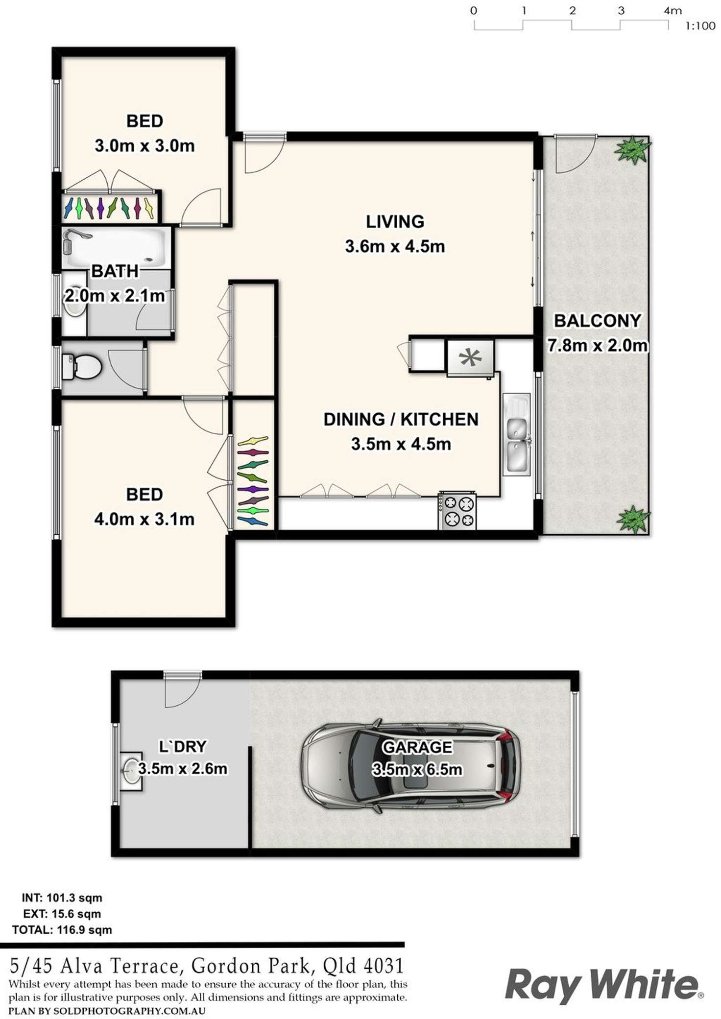 Floorplan of Homely unit listing, 5/45 Alva Terrace, Gordon Park QLD 4031