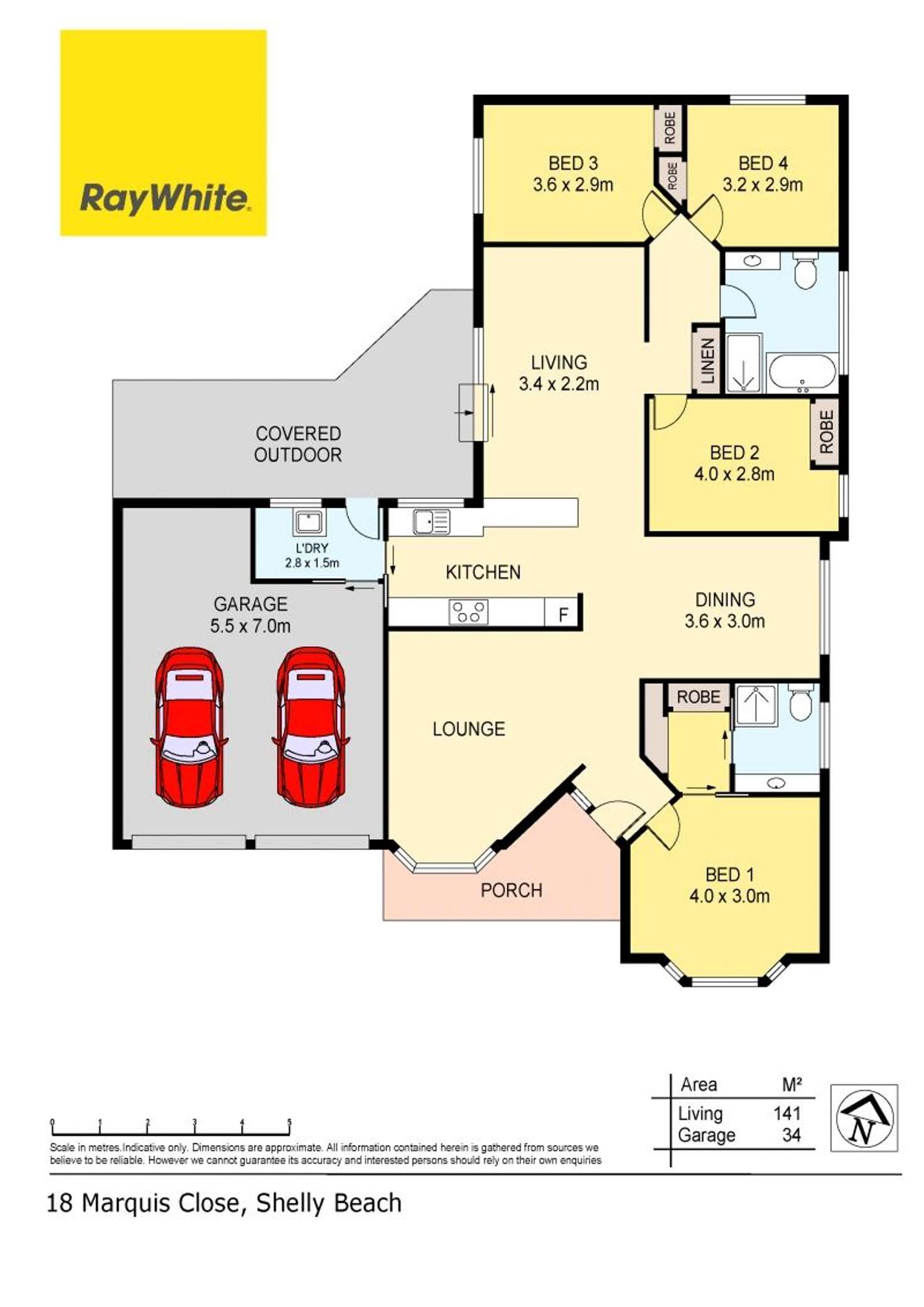 Floorplan of Homely house listing, 18 Marquis Close, Shelly Beach NSW 2261