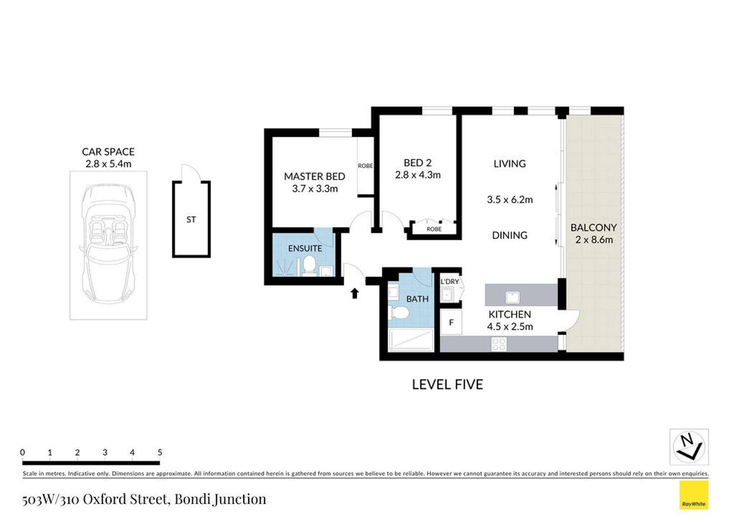 Floorplan of Homely apartment listing, 503W/310-330 Oxford Street, Bondi Junction NSW 2022